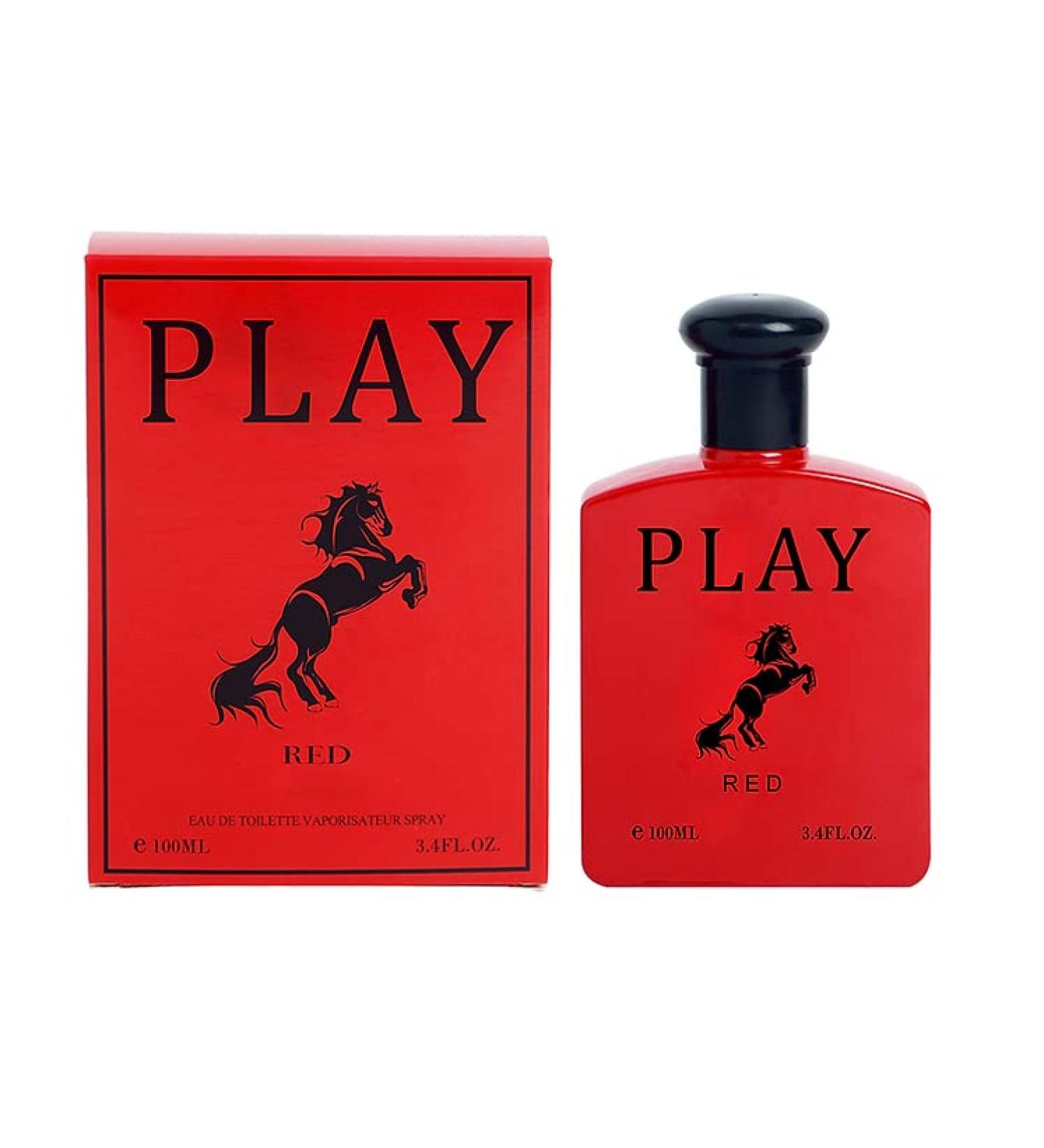 Play Red Cologne for Men (Inspired by Pool Red) 3.4oz/100ml Natural Spray Long Lasting