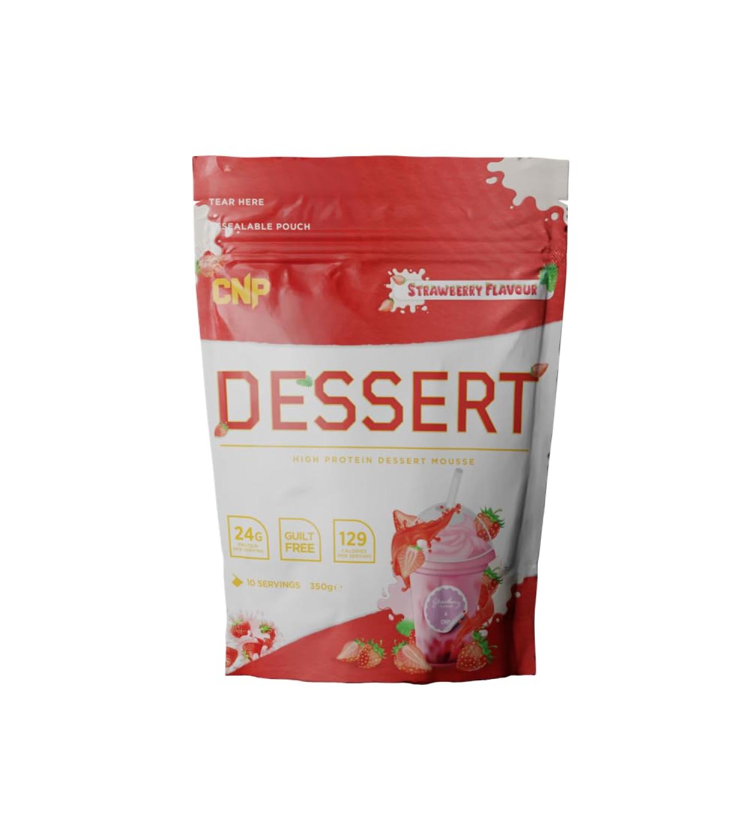 CNP Professional High Protein Dessert Mix 25g of Dual Release Protein with Micellar Casein 350g and 10 Servings 4 Great Flavours (Strawberry) - Buy Online on GoSupps.com