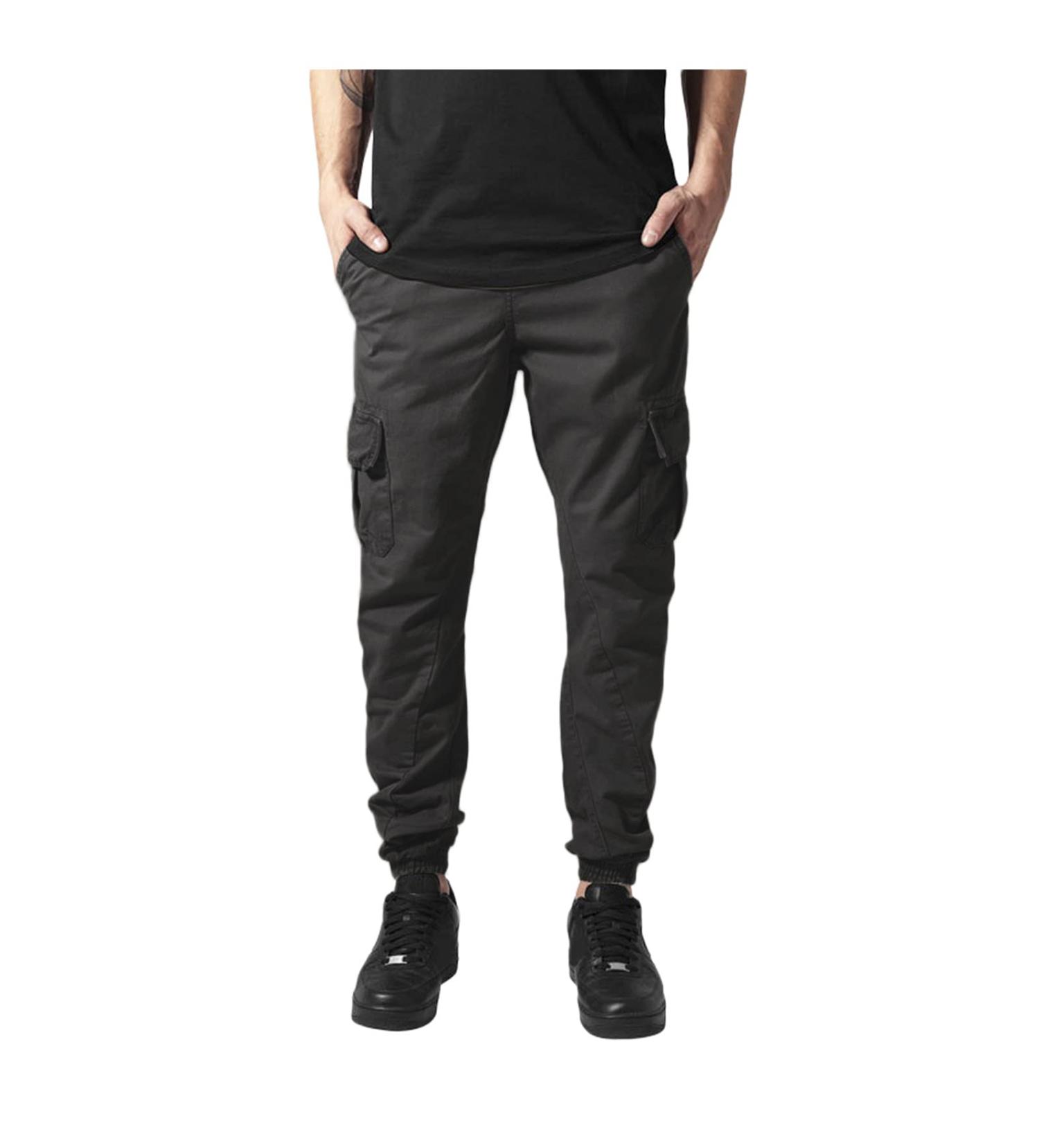 Ronony Men's Cargo Pants - Cotton Long Regular Fit Outdoor & Hiking Pants - XXL Black - Buy Online on GoSupps.com
