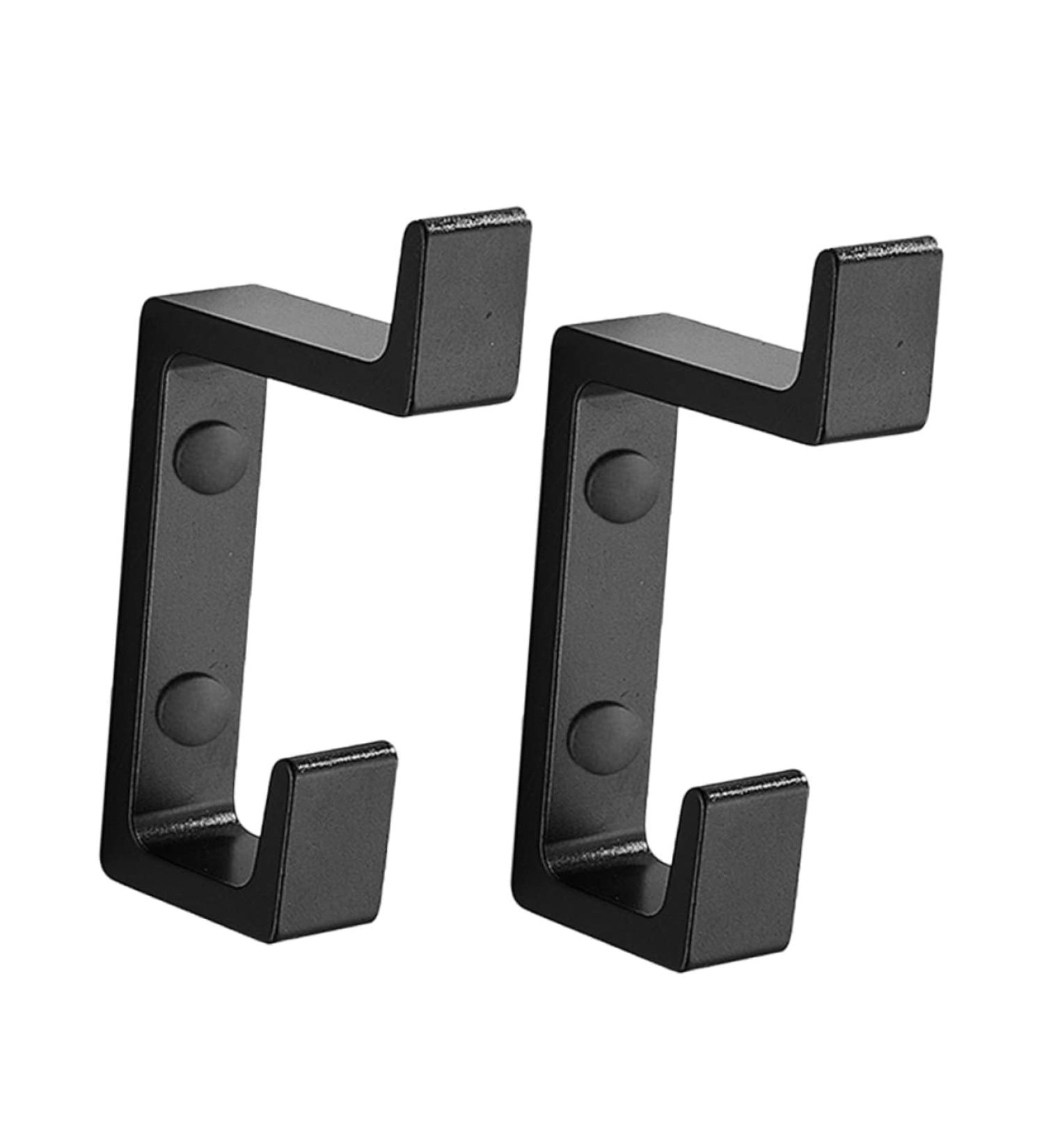 OSALADI 2pcs Up and Down Double Hook 2 Metal Clothes Home Storage Hook Towel Rack Double Fork 8.7x3cm Black - Buy Online on GoSupps.com