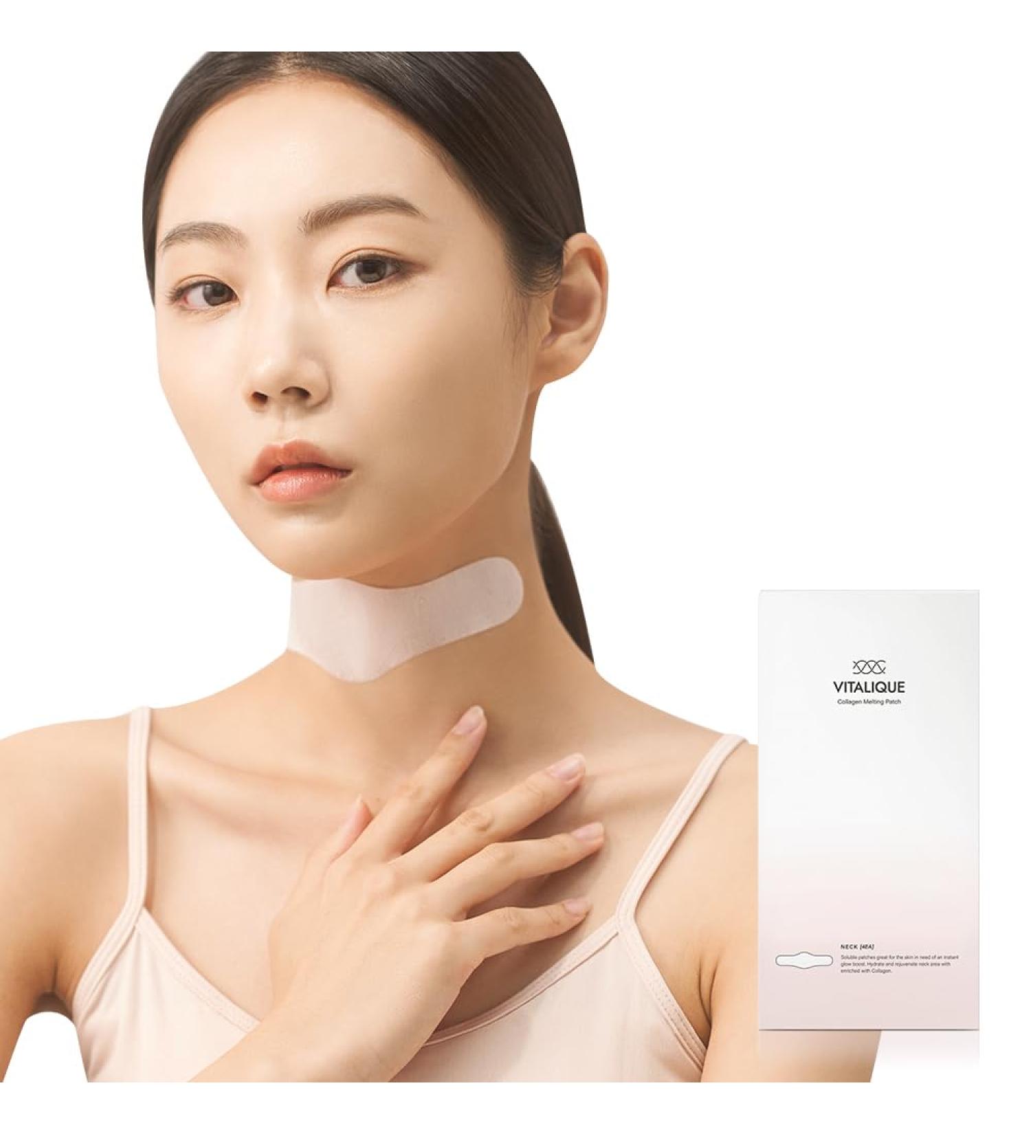 MEDITHERAPY Vitalique Collagen Melting Patch (Neck) - Korean Skincare for Glowing Skin Moisturizing Fine Lines Care | 4EA - Buy Online on GoSupps.com