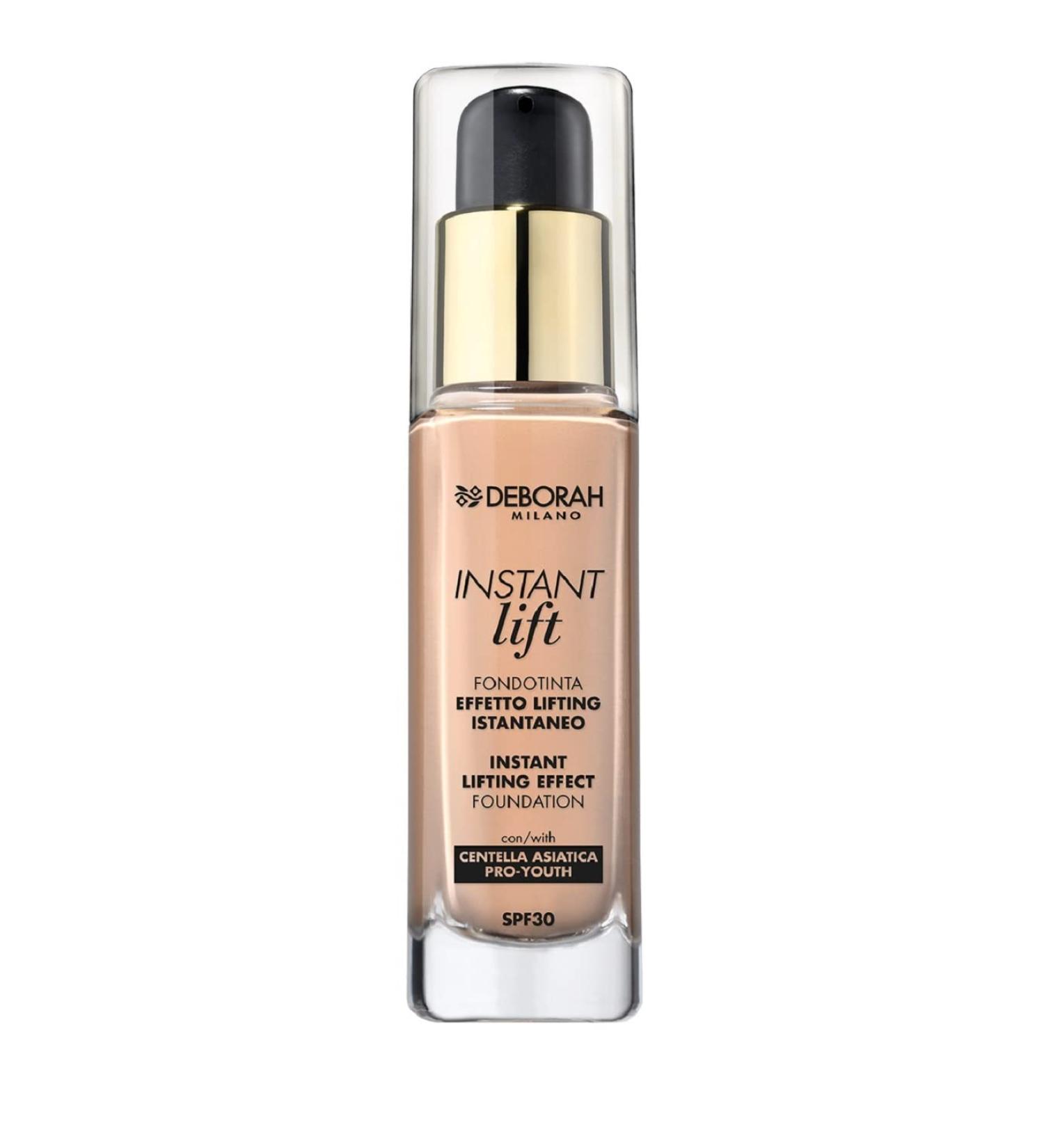  DEBORAH Deborah Milano - Instant Lift Foundation SPF 30 02 Beige lifting and brightening effect antioxidant formula with Centella Asiatica gives skin elasticity tone and a smooth finish 30 ml - Buy Online on GoSupps.com