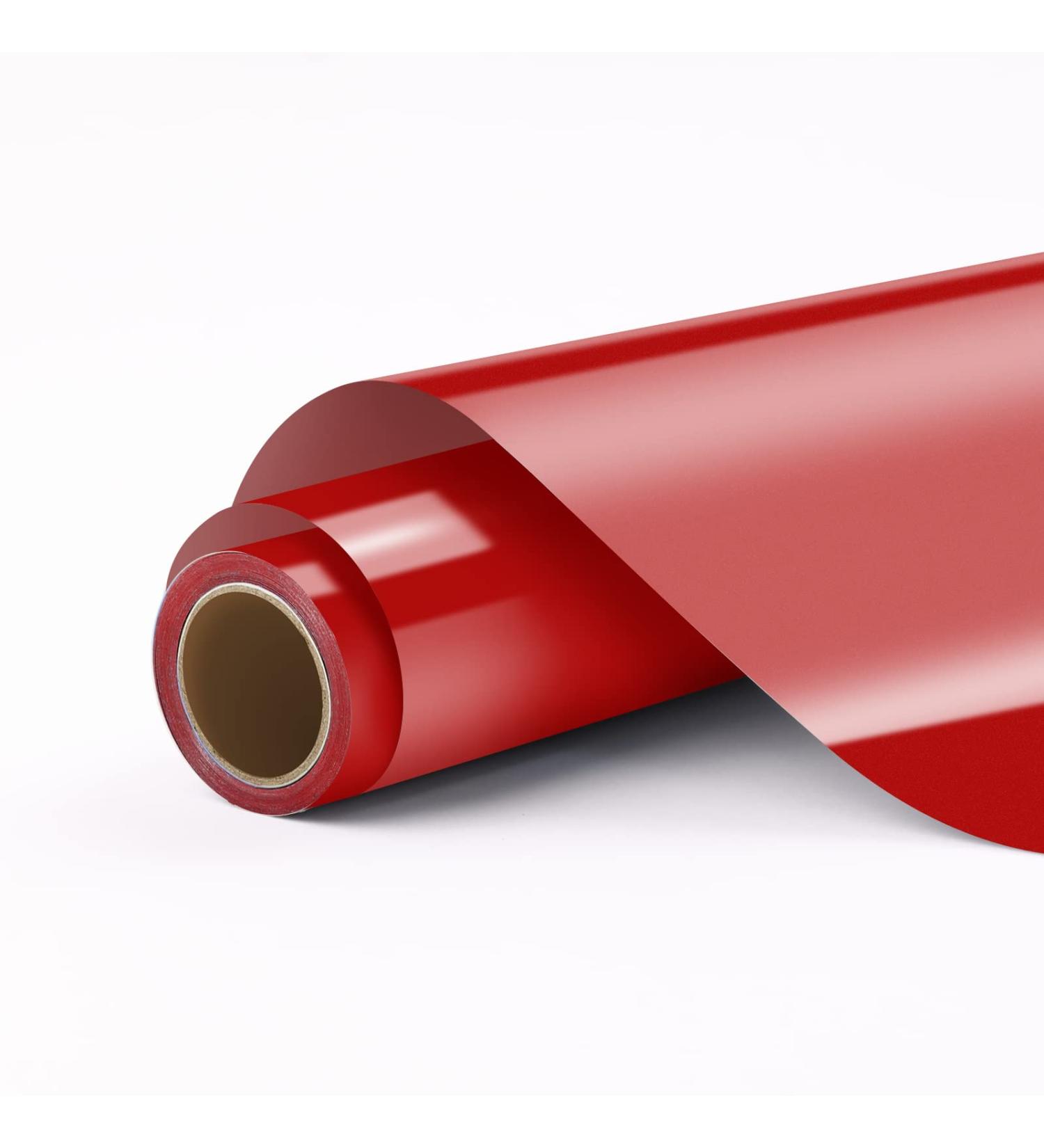 HTVRONT Red Permanent Vinyl Roll - 12x11 FT Adhesive for Cricut, Silhouette, Signs & Crafts - Glossy Red Vinyl - Buy Online on GoSupps.com