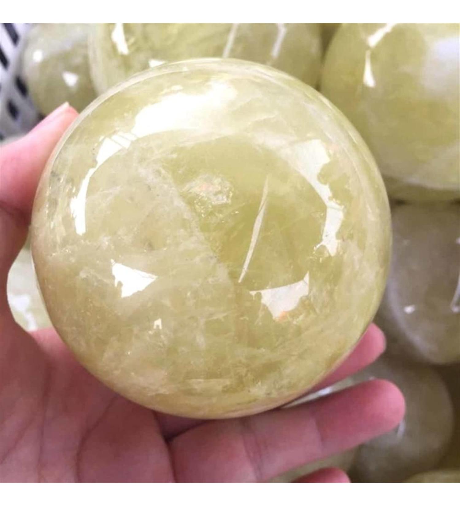 Meditation Gift 1PC Crystal Ball Natural Yellow Crystal Yellow Crystal Meditation to Cure The Original Stone Grind Home Office Crystal Ornaments (Size : 8-9cm) - Buy Online on GoSupps.com