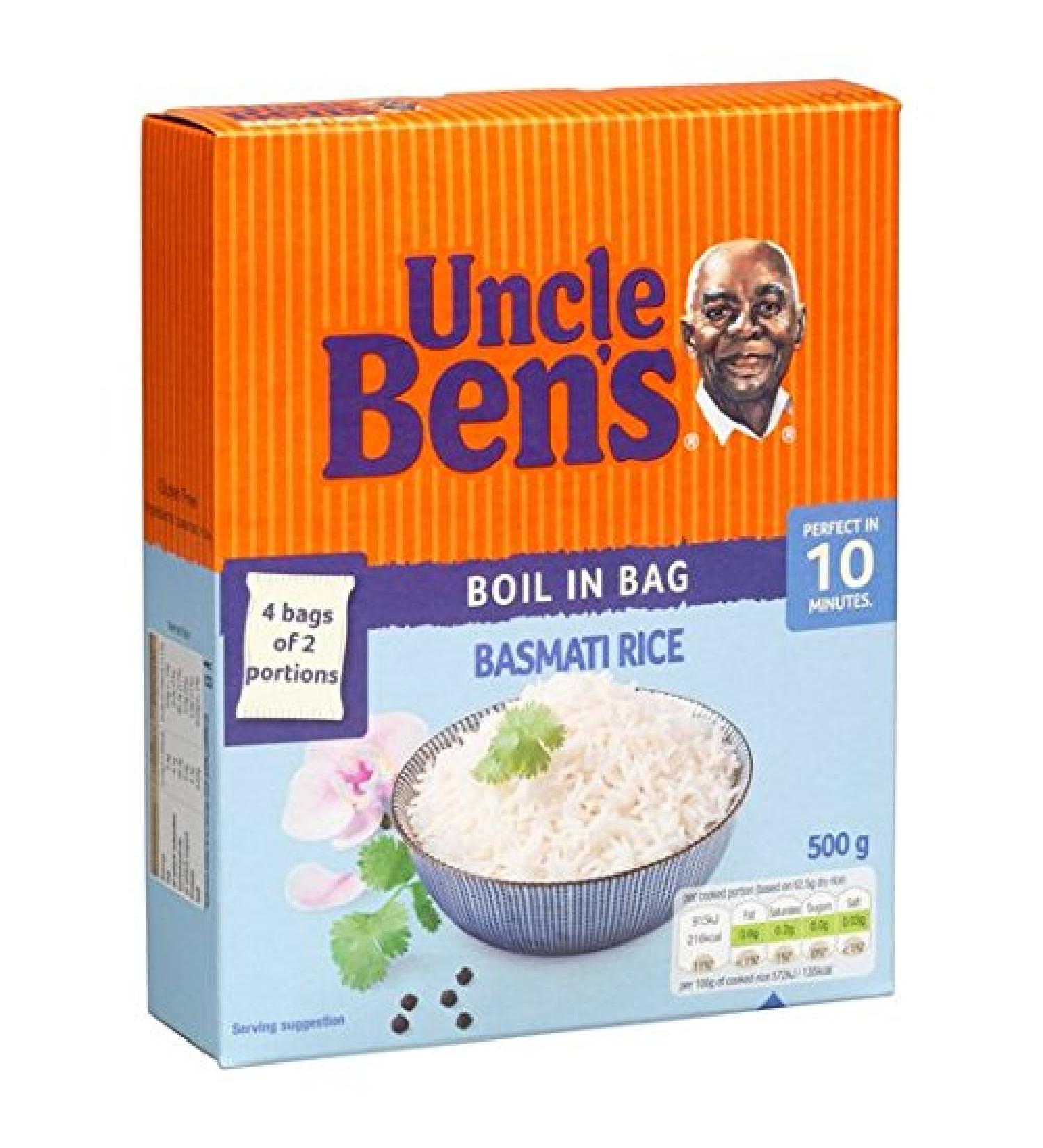 UNCLE BEN'S Uncle Ben's Basmati Boiled Rice in a Bag 4 x 125g