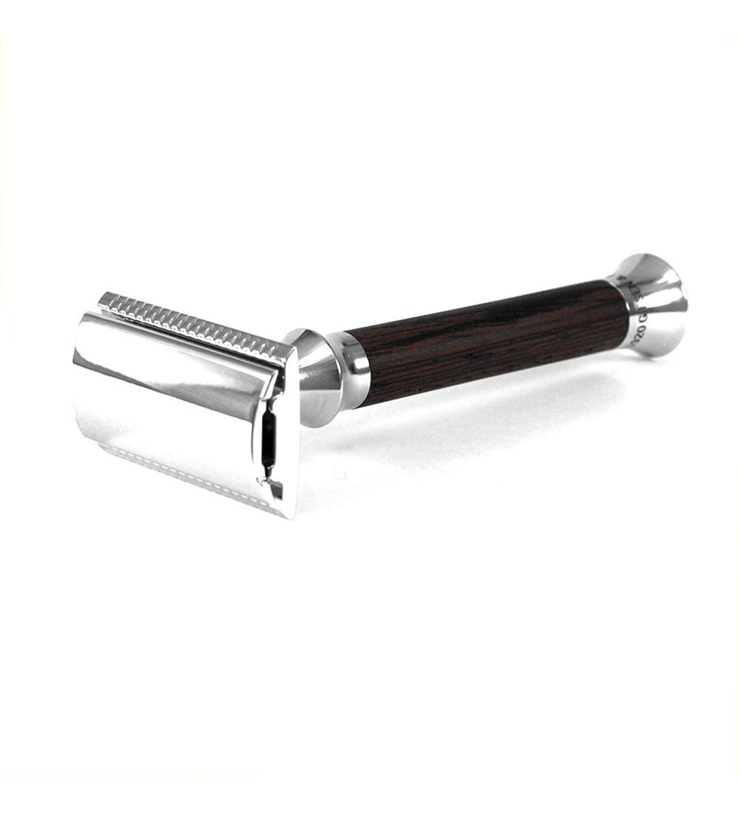 Timor Safety Razor with Wenge Wood Handle - Closed Comb - Premium Solingen Quality | Buy Internationally - Buy Online on GoSupps.com