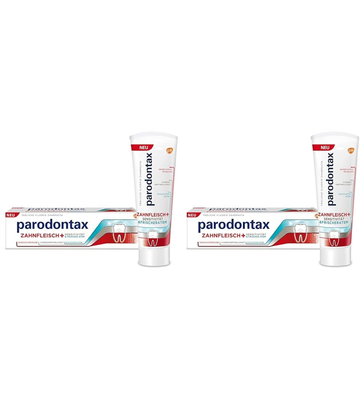 Parodontax Gum+ Sensitivity & Fresh Breath Toothpaste 75ml (Pack of 2) Buy Internationally | Optimal Gum Health & Freshness - Buy Online on GoSupps.com