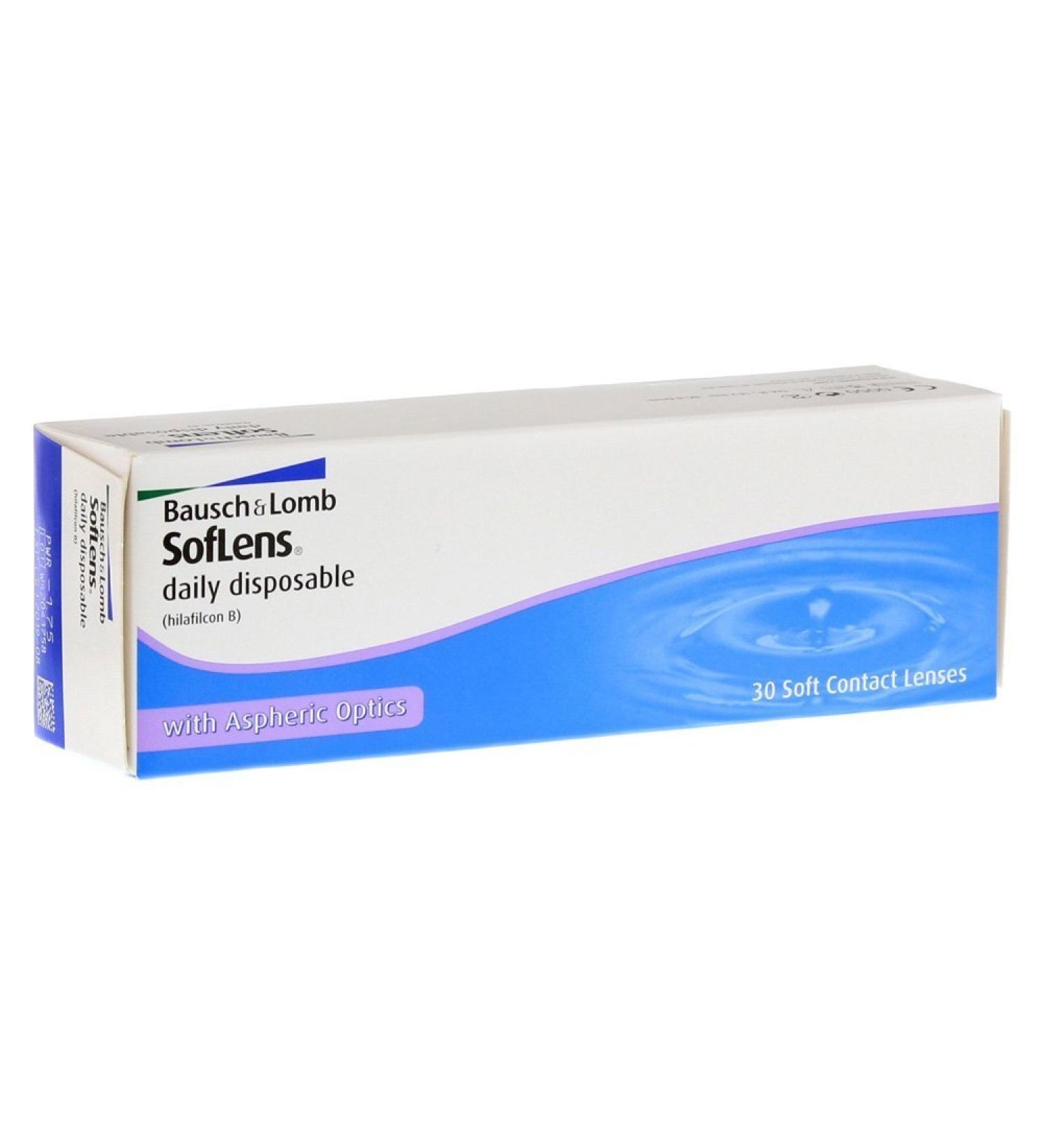 SofLens Daily Disposable pack of 30 from Bausch & Lomb DIA: 14.20 BC: 8.60 diopters: -7.00