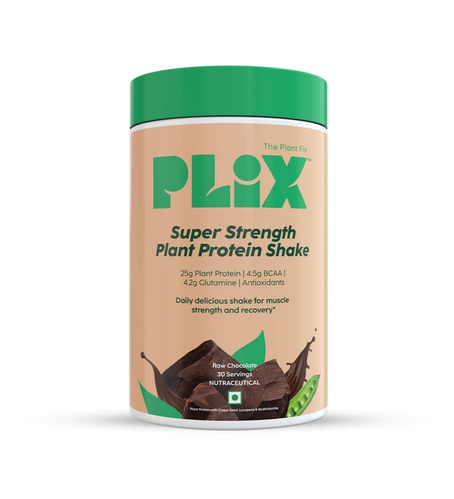 PL IX Plant FIX Strength Vegan Protein Powder - 1 KG Chocolate | 25g Pea & Brown Rice Protein | No Added Sugar Gluten Free International Shipping - Buy Online on GoSupps.com
