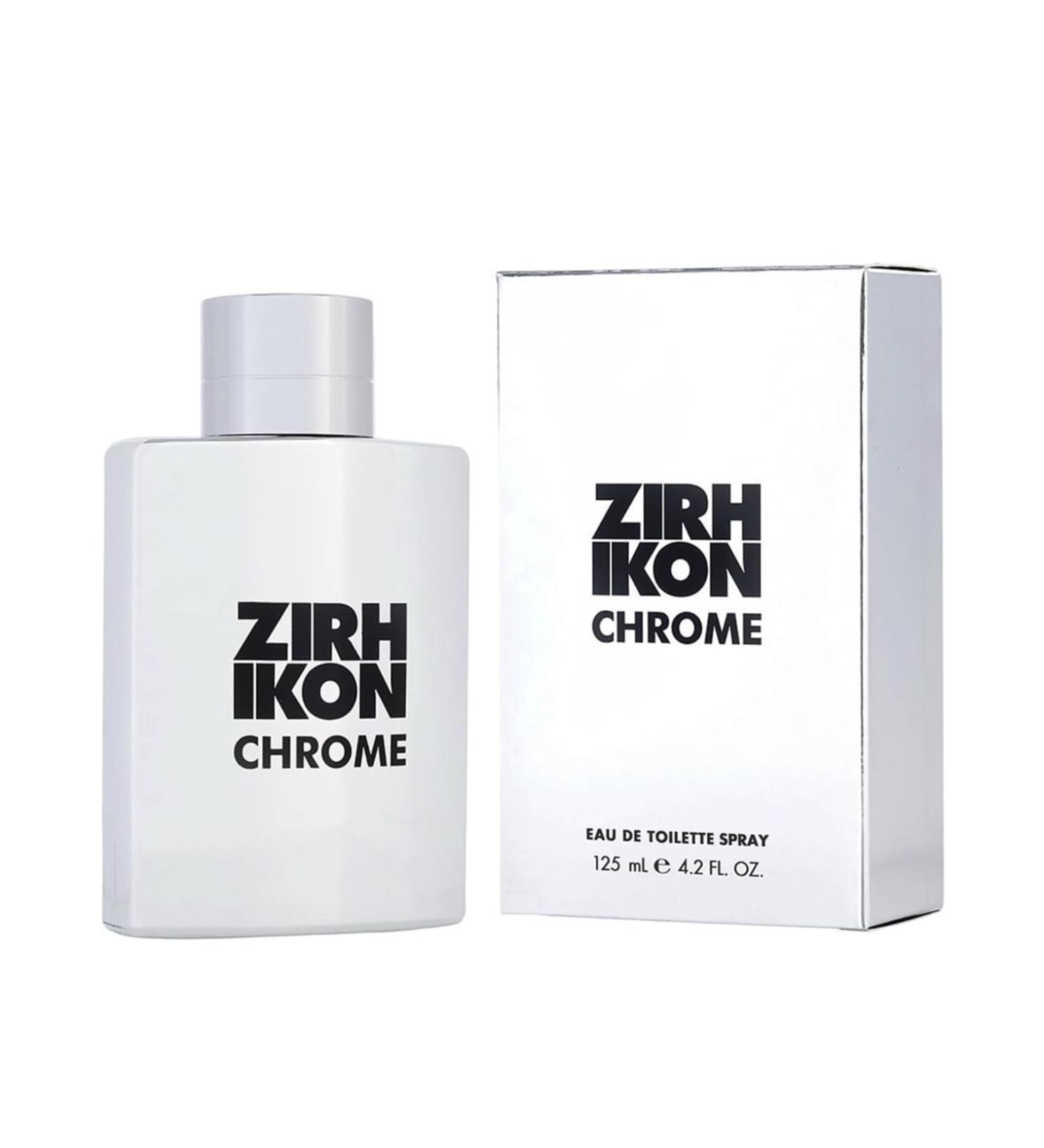 Zirh Chrome Fragrance | Notes of Bergamot Grapefruit Lemon Spicy Ginger Lily of the Valley Artemisia Geranium Moss Musky Accord Cedarwood | Cologne for men | 4.2 oz