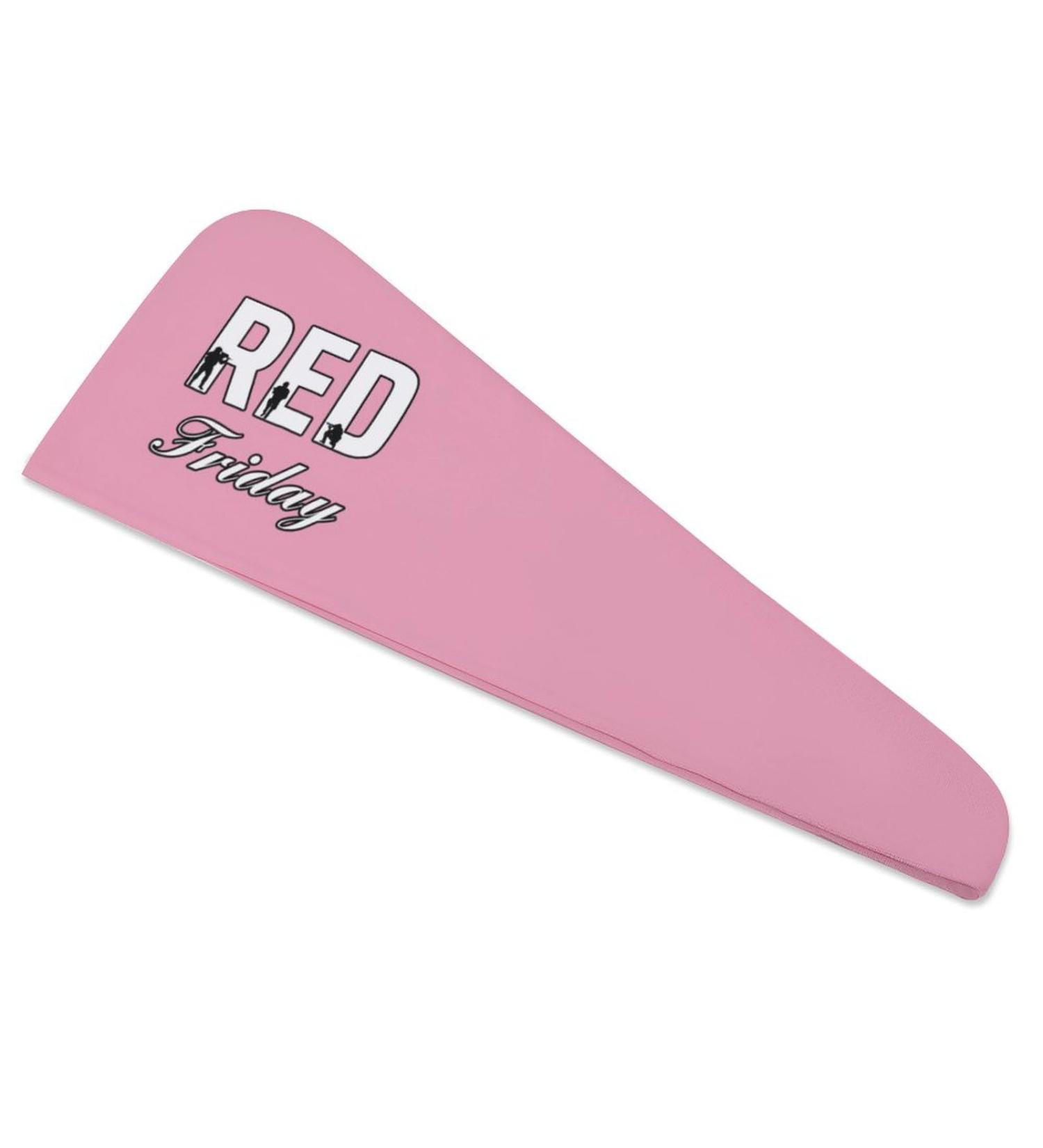 R.E.D Remember Everyone Deployed Red Friday Microfiber Hair Towel Wrap - Super Absorbent Turban for Women | 10"x26" Hair Wrap - Buy Online on GoSupps.com