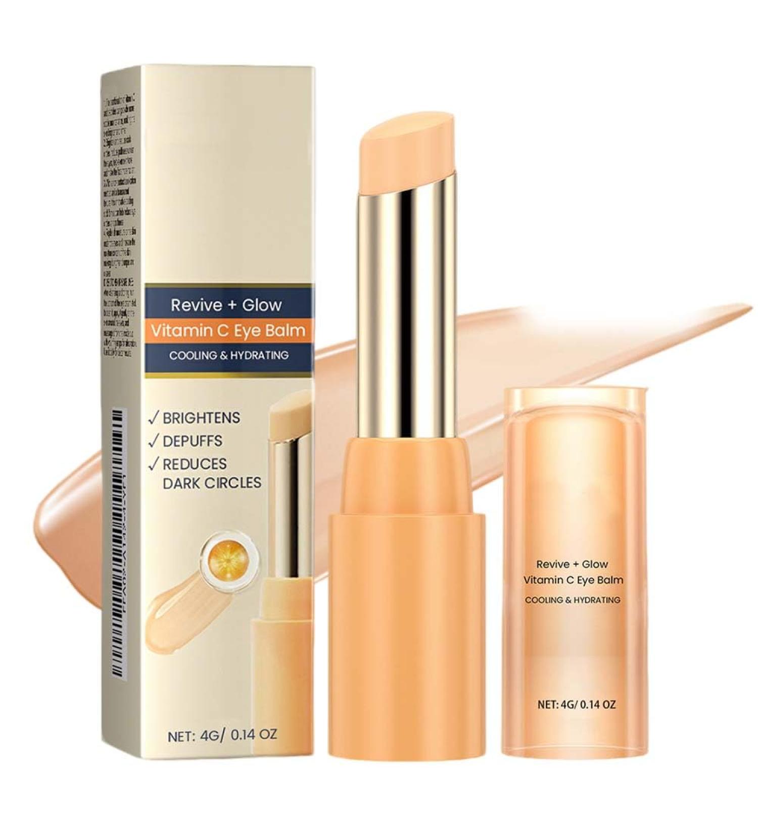 Nitvei Eye Balm with Vitamin C Brightens and Reduces Puffiness 2025 New Revive Under Eye Balm Stick for Dark Circle Hydrating Eyes Cream Eyes Care Stick for Women (1) - Buy Online on GoSupps.com