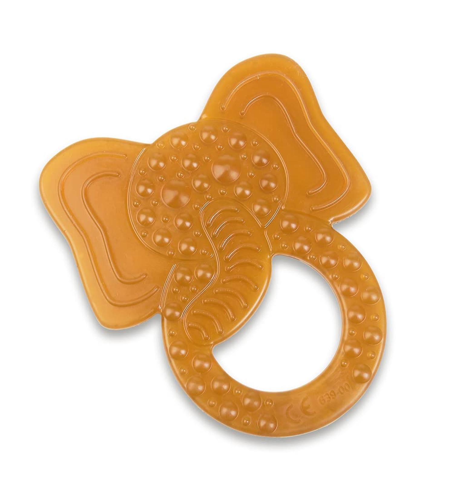 Gr npecht Bio-Bite Ring | Natural Rubber Baby Teething Toy | BPA Free | Soft & Safe for Gums | Promotes Fine Motor Skills | Brown Elephant - Buy Online on GoSupps.com