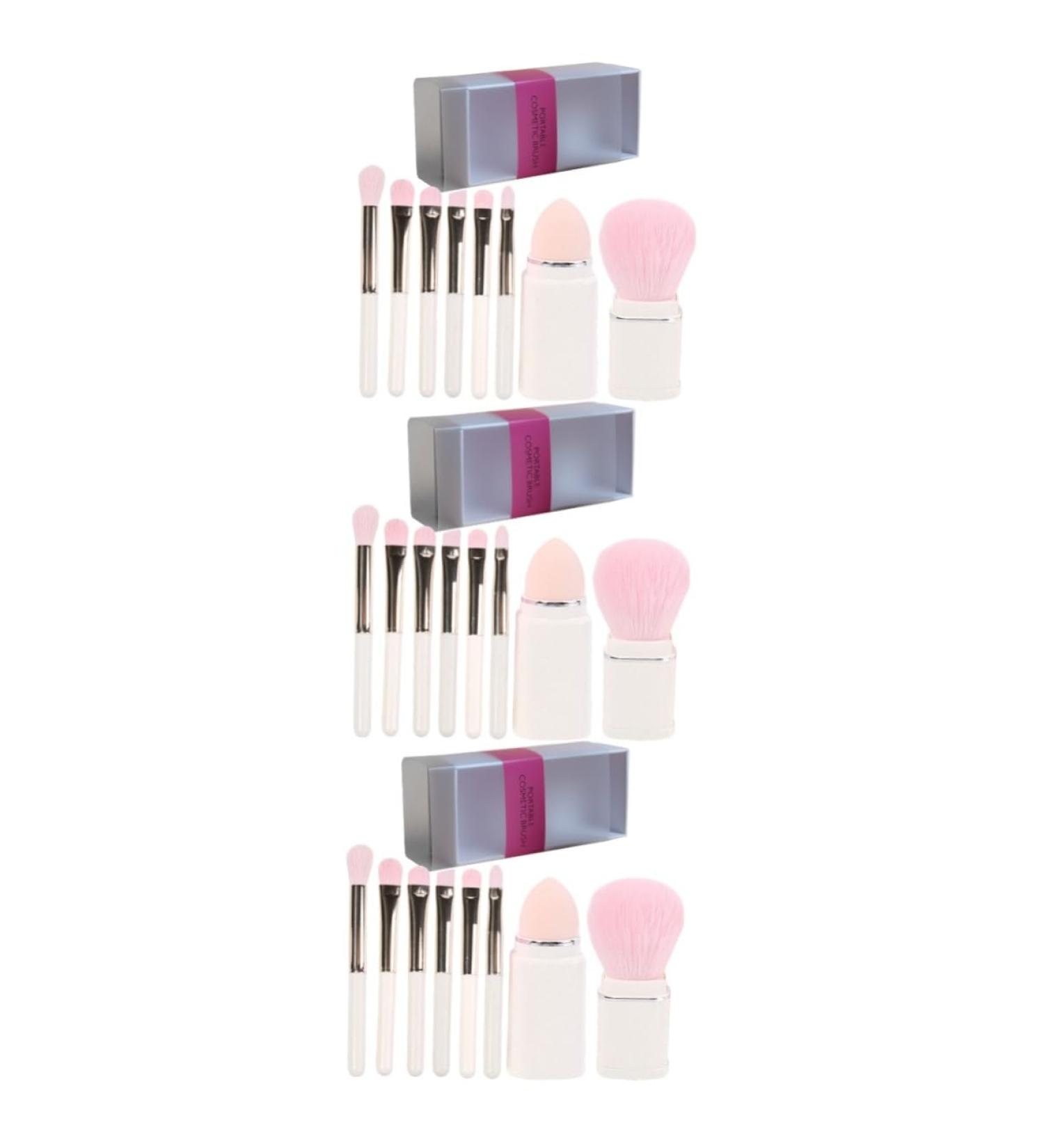 Beavorty 3 Sets Makeup Brush Set Sponge Brow Brush Facial Kit Eye Shadow Brush Eye Shadows Brush Make up Brush Makeup Brush for Girls Cosmetics Brush White Travel Tool Artificial Fiber Face - Buy Online on GoSupps.com