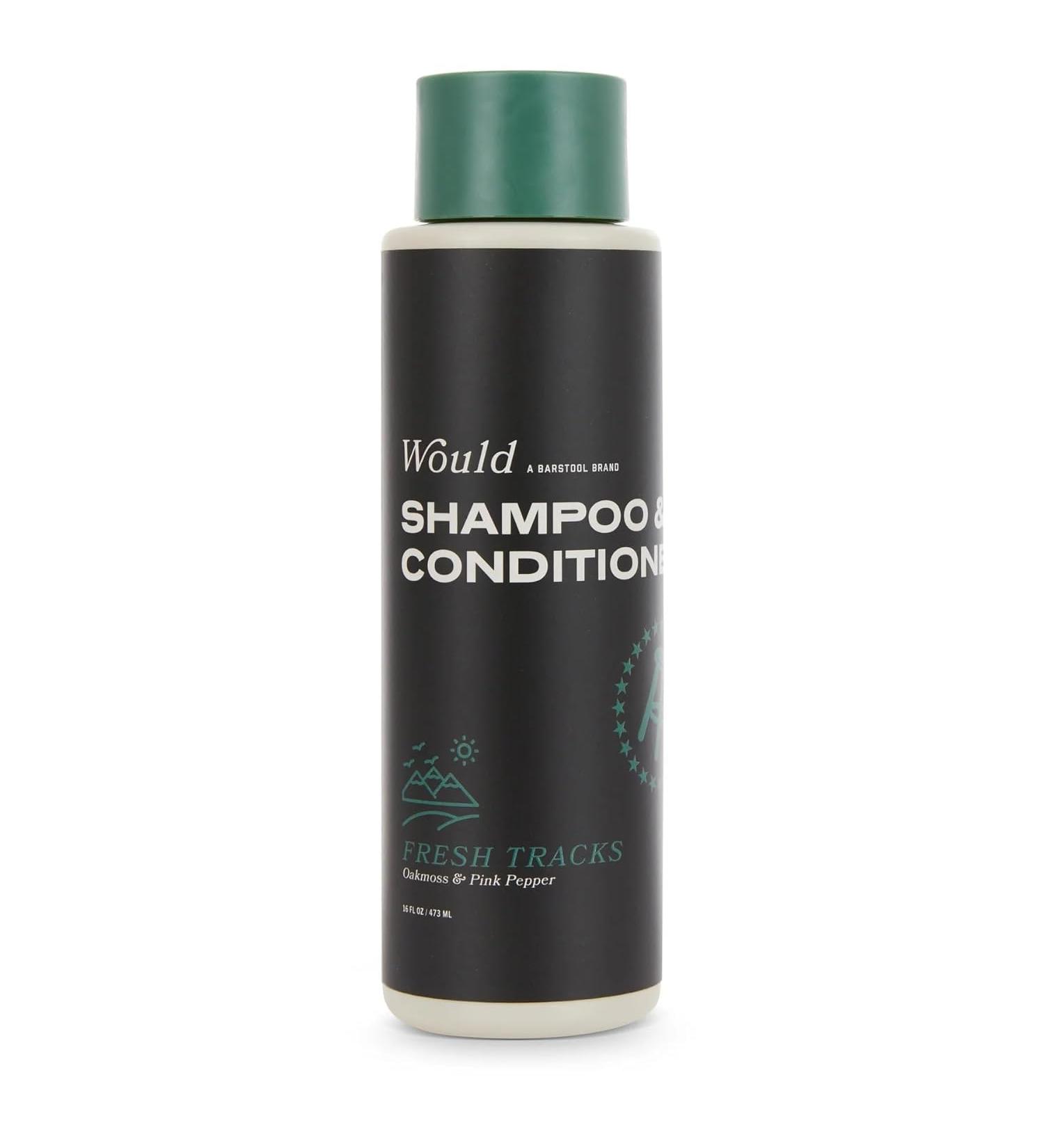 WOULD Men's 2-in-1 Shampoo & Conditioner - 16 oz Dual Action for Fresh Hair Oakmoss & Pink Pepper Scent - Shop Internationally - Buy Online on GoSupps.com
