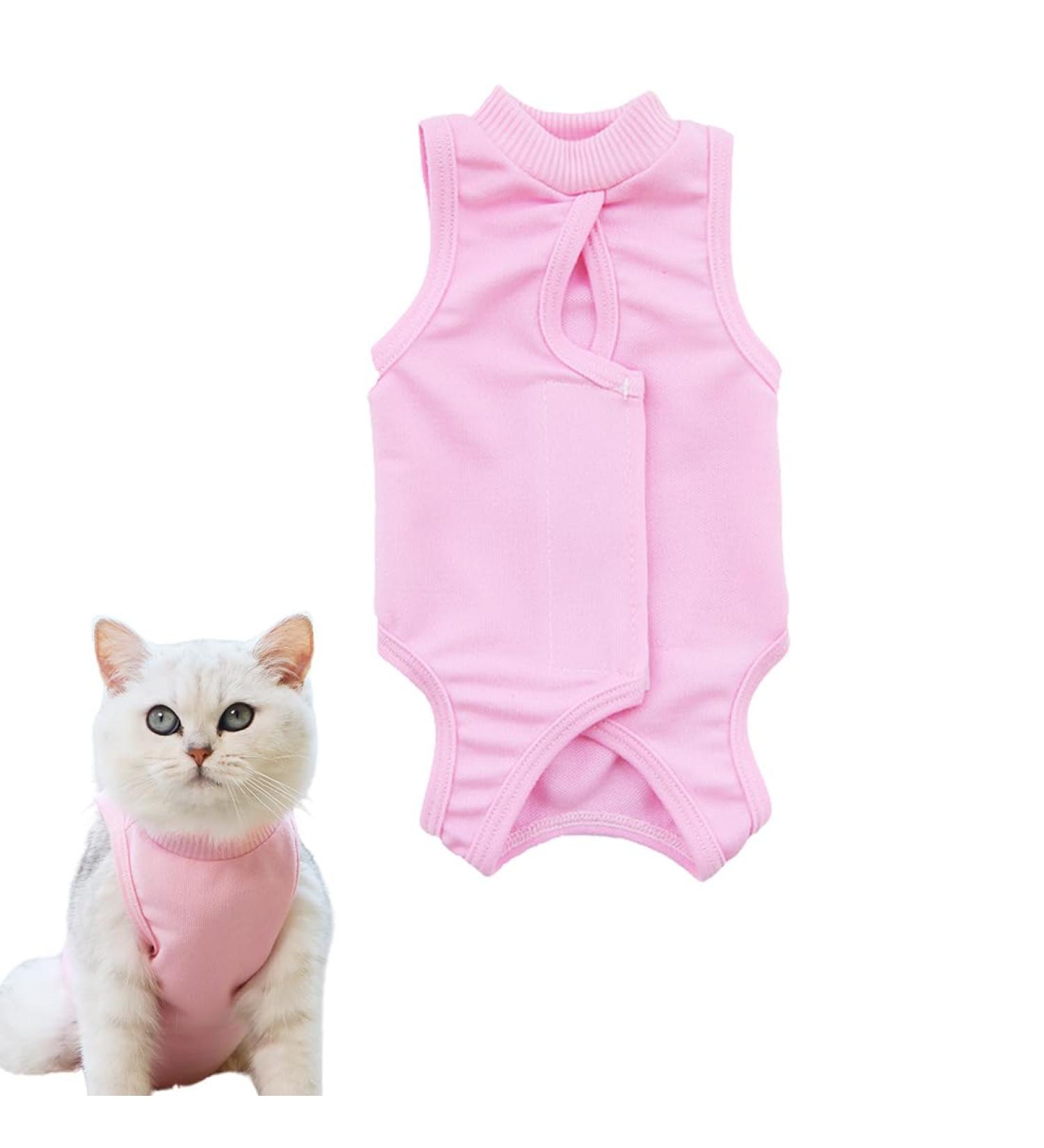 Phcozy Recovery Suit for Cats & Dogs - Protective Clothing for Post-Operative Care Pink - Buy Online on GoSupps.com