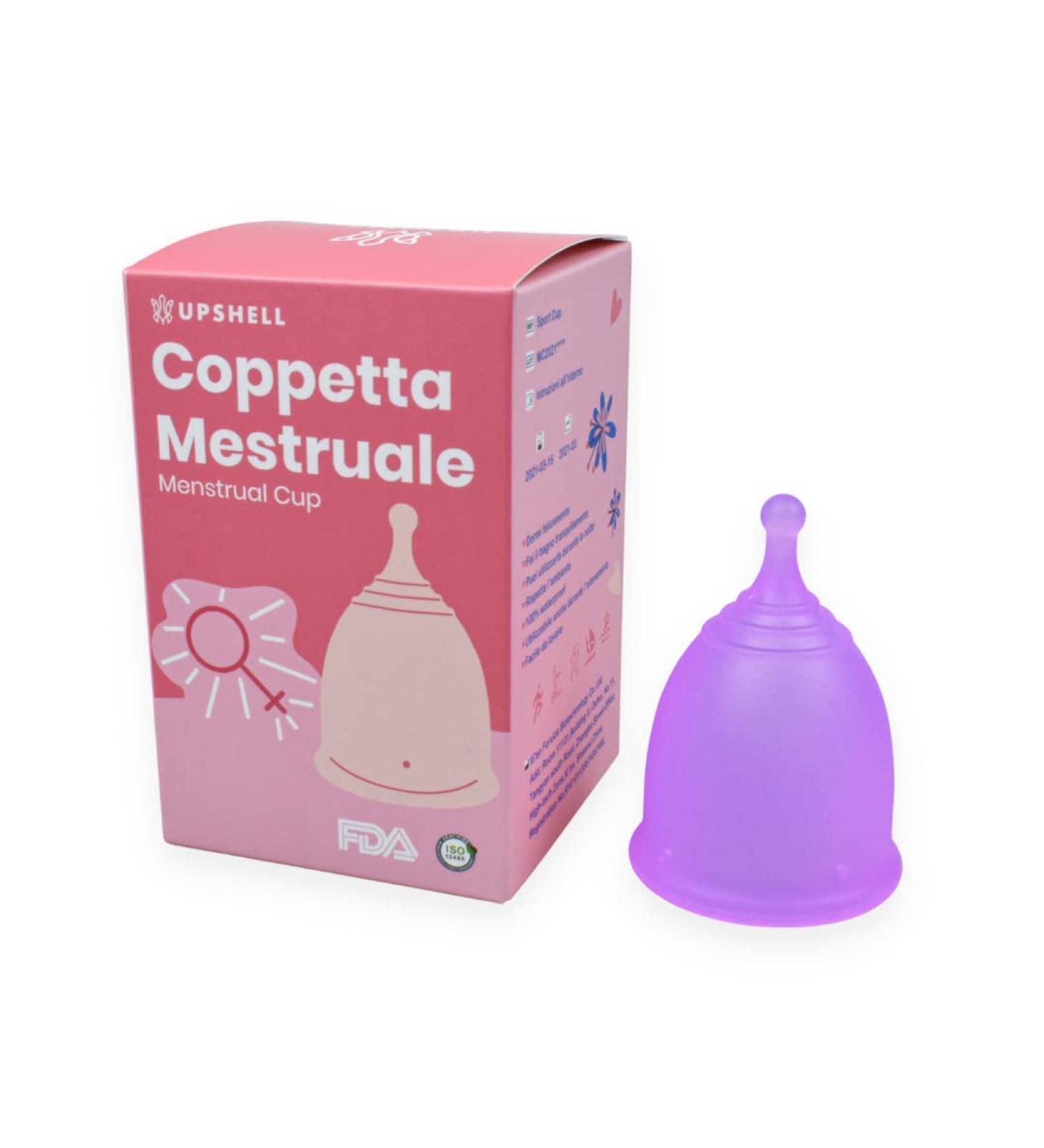 UPSHELL Soft Menstrual Cup - Reusable Washable Comfortable & Safe (Small Purple) - Eco-Friendly Period Solution for International Shipping - Buy Online on GoSupps.com