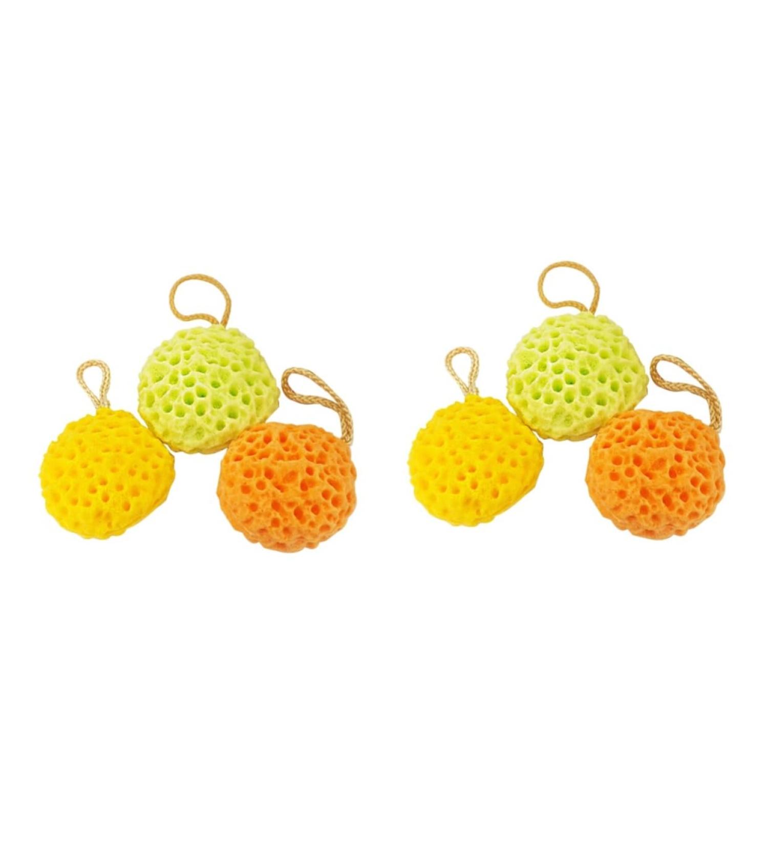 FRCOLOR Set of 6 Schauball Honeycomb Bath Ball Shower Ball Bath Sponge Bee Honeycomb Bath Flower No Latex - Buy Online on GoSupps.com