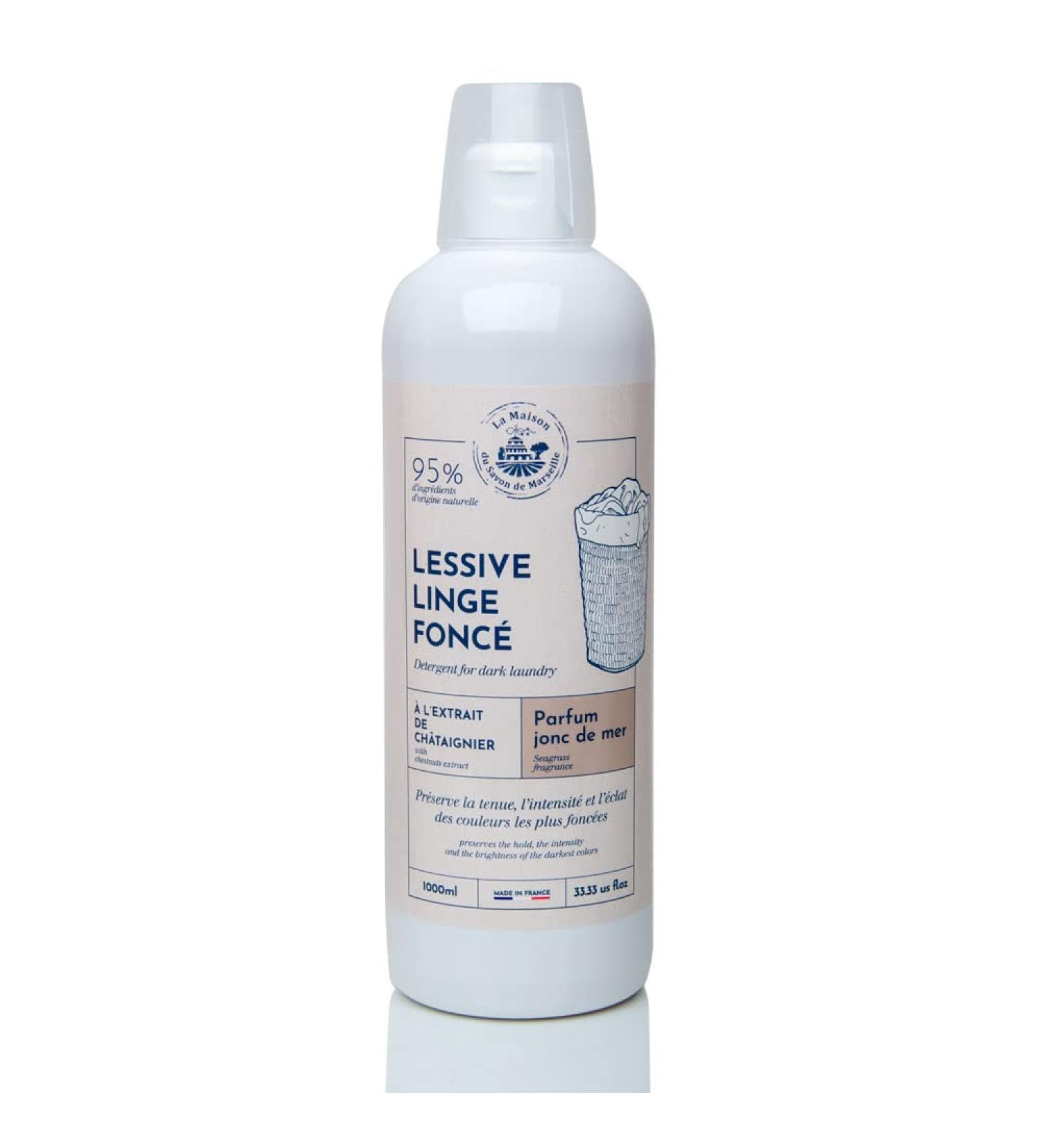 Maison du Savon de Marseille - French Detergent for Dark Laundry - Seagrass fragrance - Over 97% natural - 1 Litre