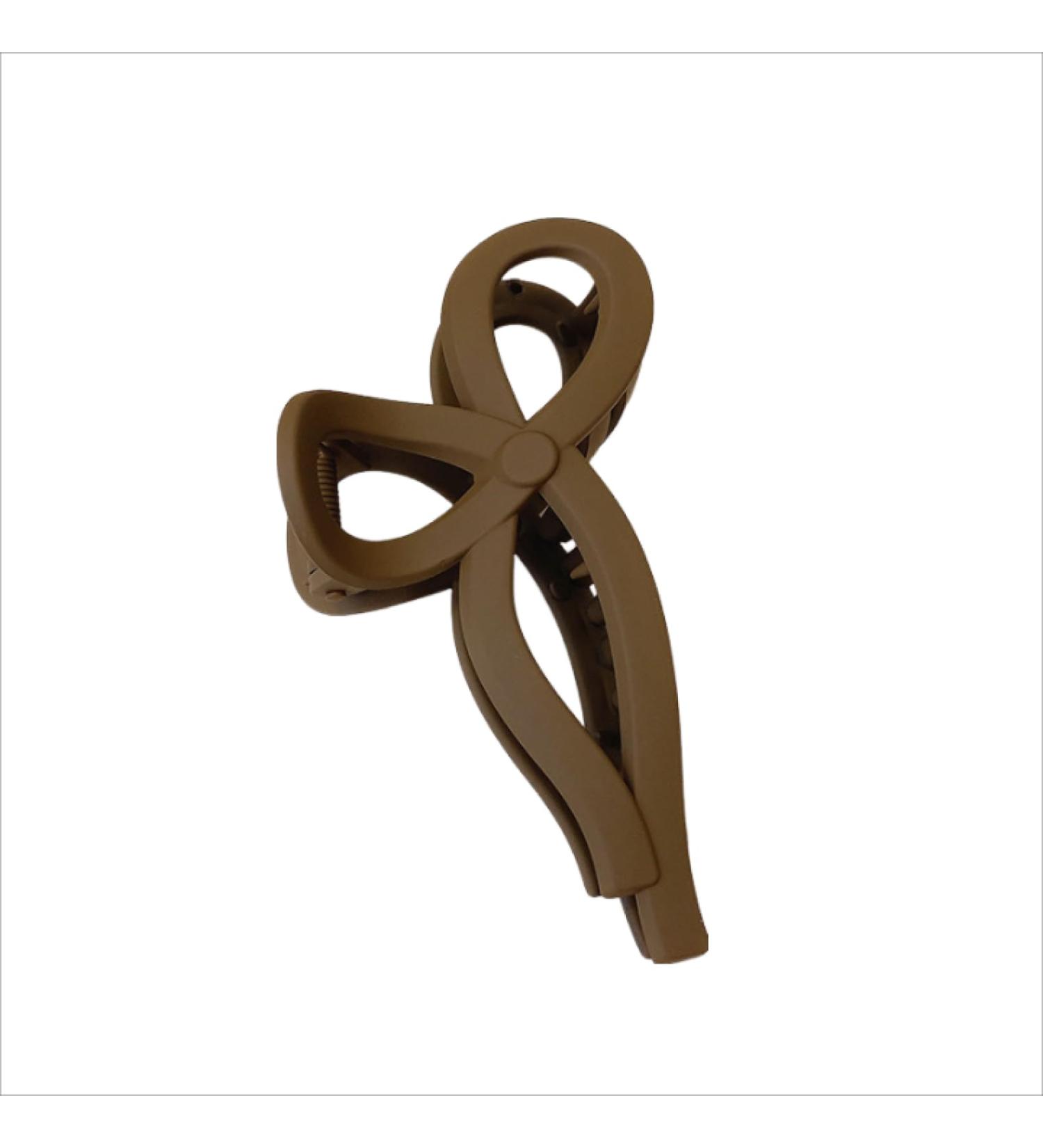 Knot hair clips: net red bow hair clips female large grab clip autumn and winter back of the head spoon hair card advanced sense of coiffure shark clip headdress 1#Creamcoloredbow - Buy Online on GoSupps.com