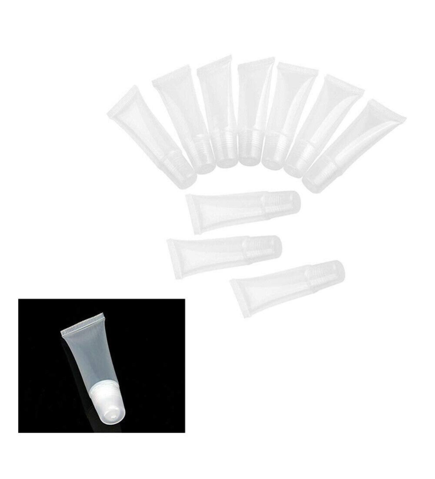 10-Piece Soft Portable Beauty Tool Set | Refillable DIY Lip Gloss Tube - Empty Transparent Lipstick Containers for Travel - Buy Online on GoSupps.com