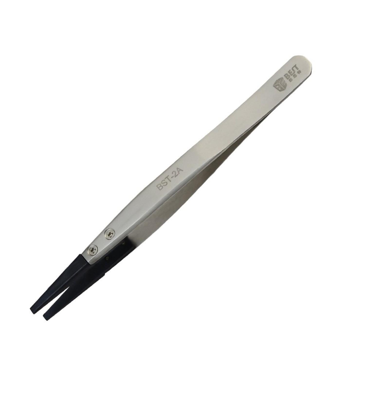 BES Precision ESD Stainless Steel Replaceable Tweezers BST-2A | Electronics Lab Tool - Buy Online on GoSupps.com