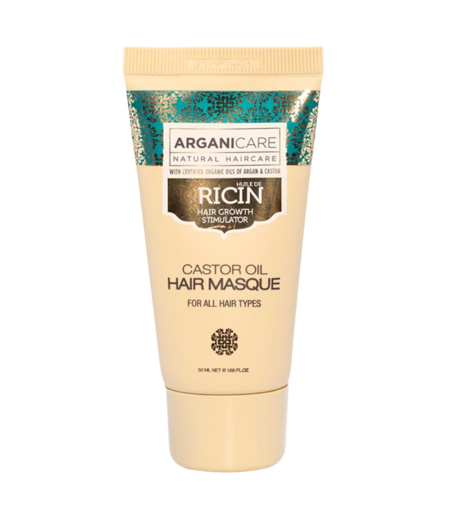  Arganicare ARGANICARE - Nourishing Castor Oil Mask 50ml Mini Size Repairs Hydrates and Strengthens Dry and Fragile Hair - Buy Online on GoSupps.com