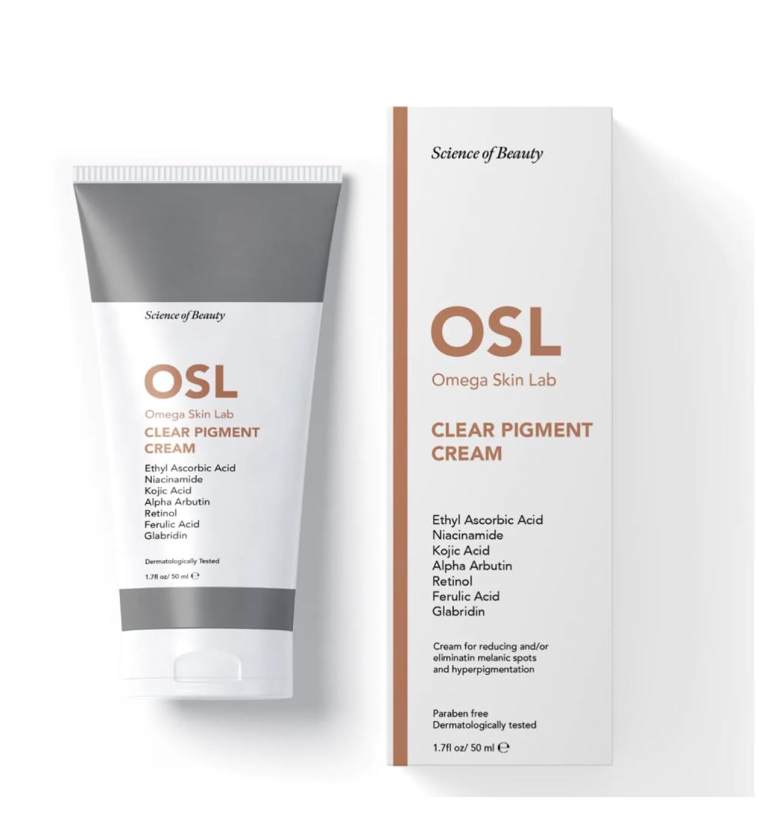OSL Omega Skin Lab Clear Pigment Cream Premium Spot Cream with Retinol Acid Niacinamide Ethyl Ascorbic Acid - Effective Blemish Cream 50 ML - Buy Online on GoSupps.com