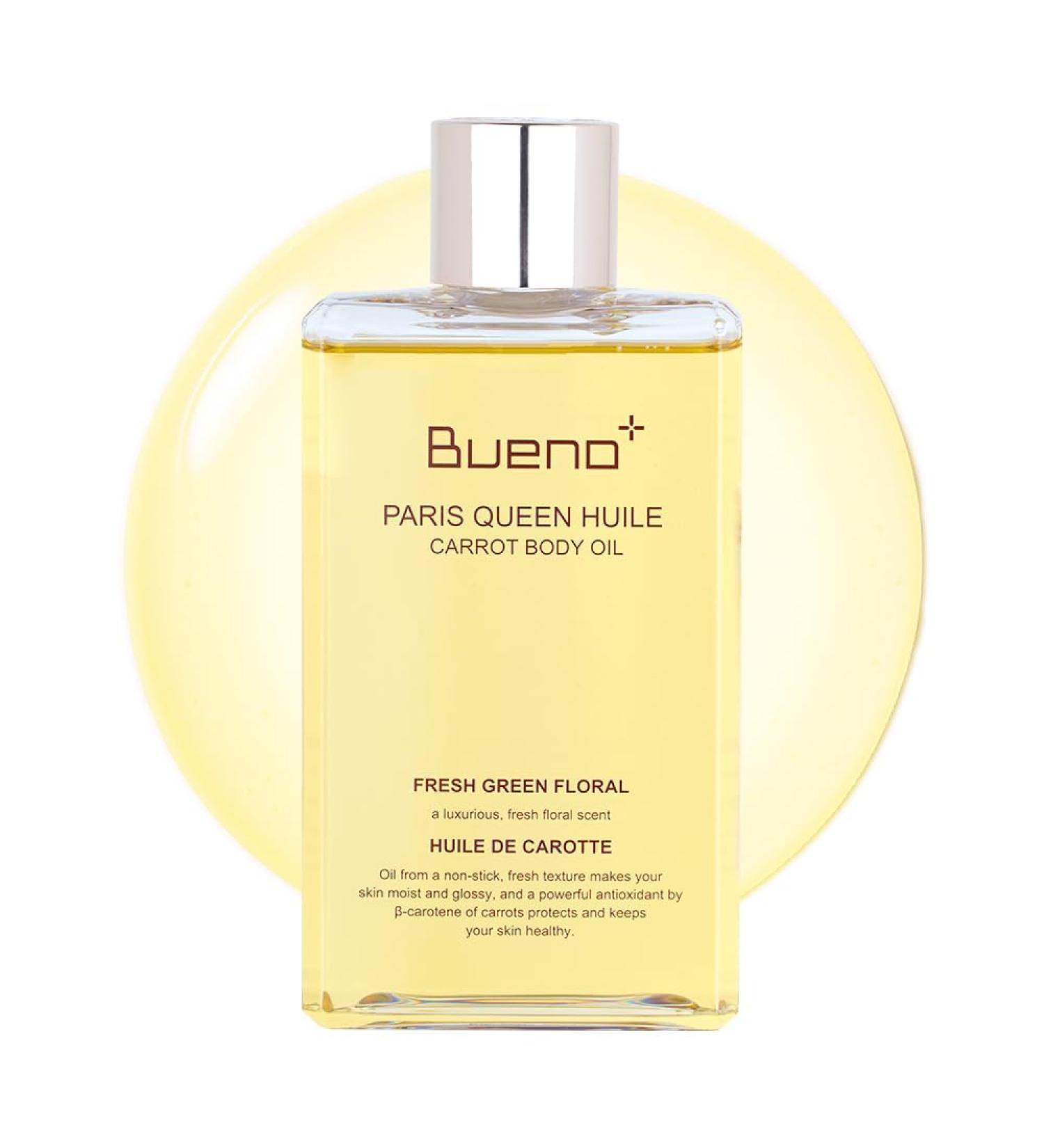 Bueno+ PARIS QUEEN HUILE CARROT BODY OIL | Hydrates & Protects Skin with Carrot Extract Beta-Carotene | Protective Nutrition Supply Moisturizing Elasticity Dry Moisture | 6.7 Fl Oz - Buy Online on GoSupps.com