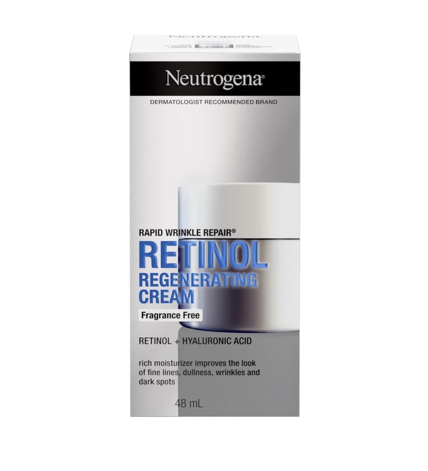 Neutrogena Rapid Wrinkle Repair Retinol Face Moisturizer Fragrance Free Daily Anti-Aging Face Cream with Retinol & Hyaluronic Acid to Fight Fine Lines Wrinkles & Dark Spots 48mL - Buy Online on GoSupps.com