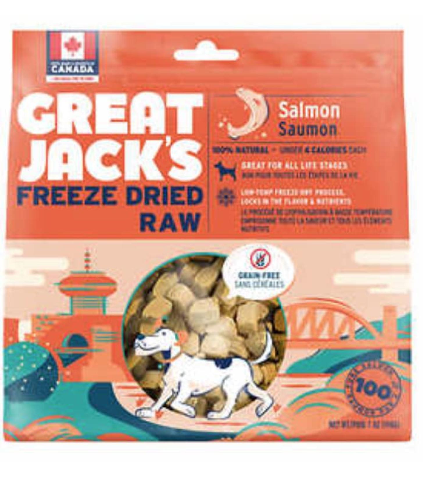 Great Jack s Freeze-Dried Raw Salmon Dog Treats 1-Pack