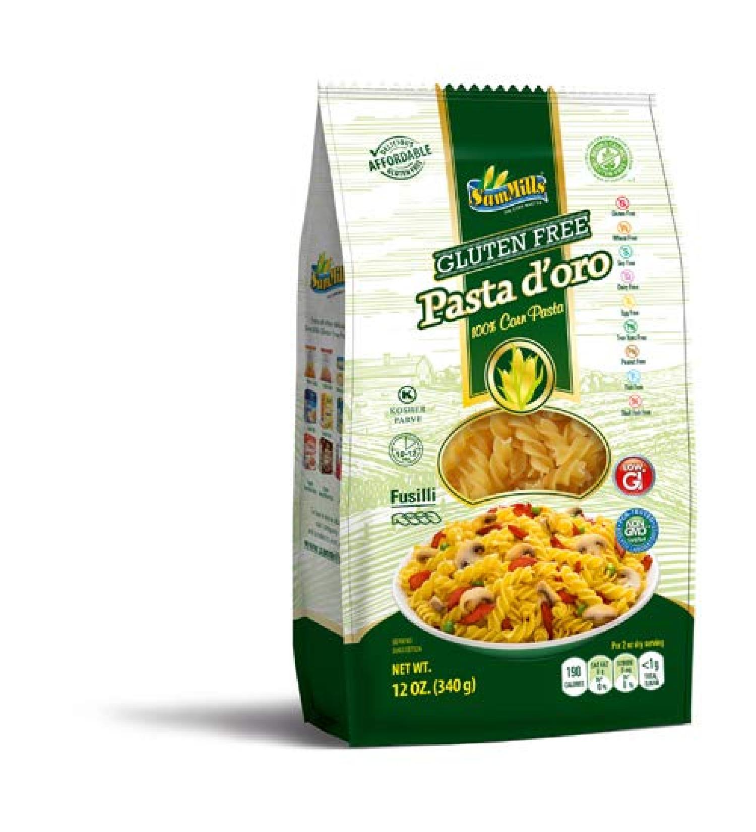 Sam Mills - Gluten Free Fusilli Corn Pasta - 12 oz (Pack of 6)