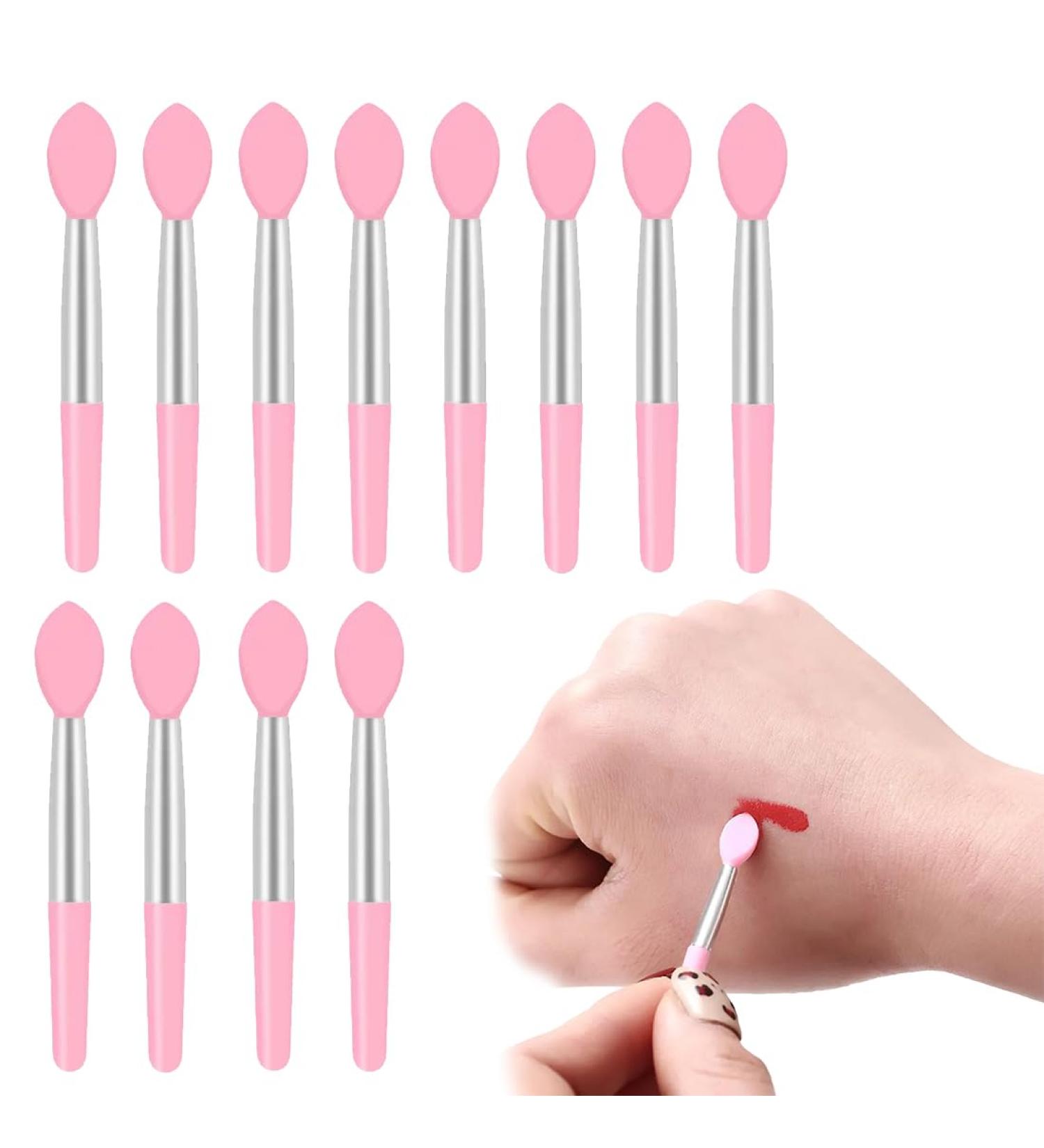 12 Silicone Lip Brushes - Exfoliating Tool & Moisturizer for Smooth Plump Lips (Pink) - Buy Online on GoSupps.com