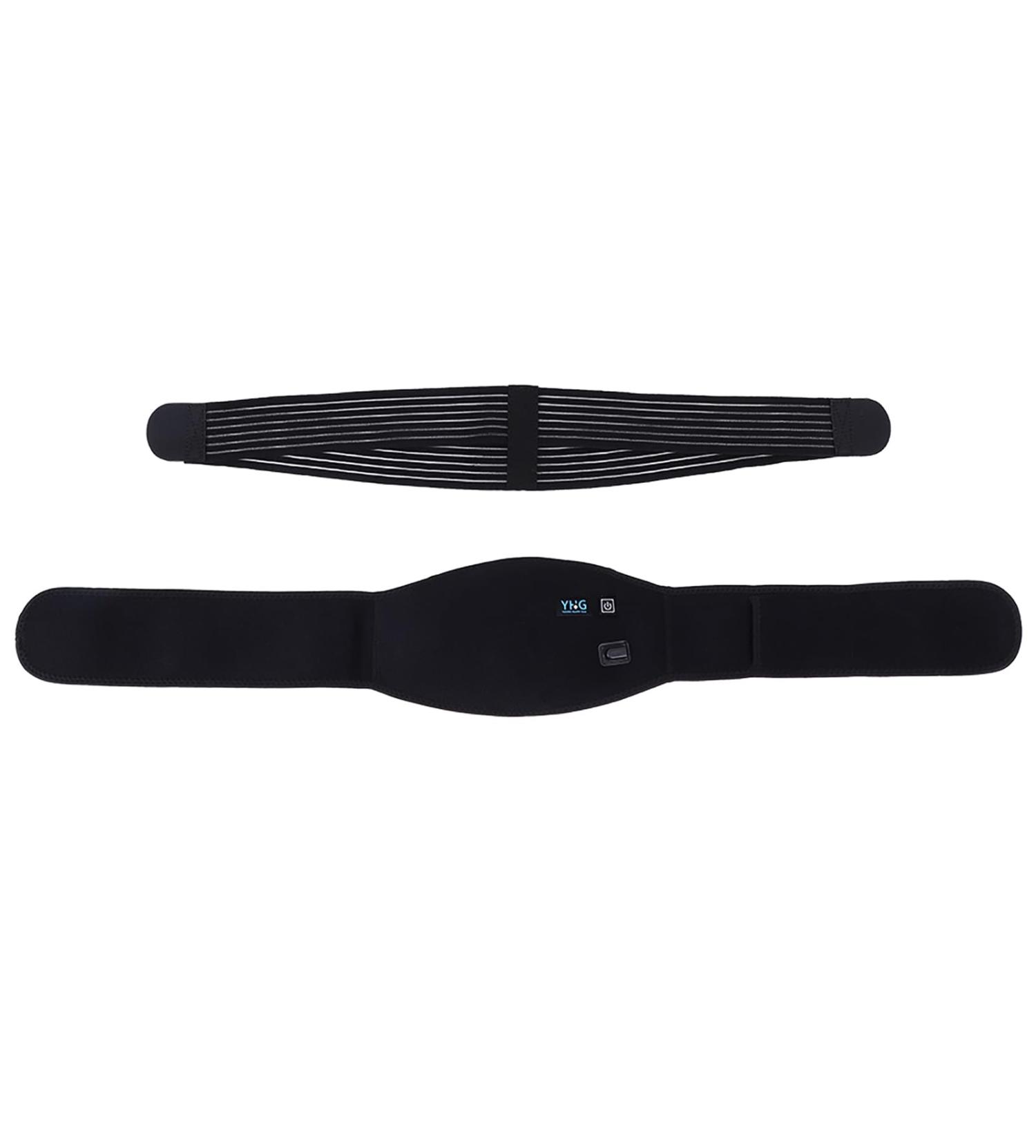 Heat-Fold Waist Support Belt - 72-120 cm with USB Heating | Adjustable & Compression | Black - Ideal for Back Pain Relief - Buy Online on GoSupps.com