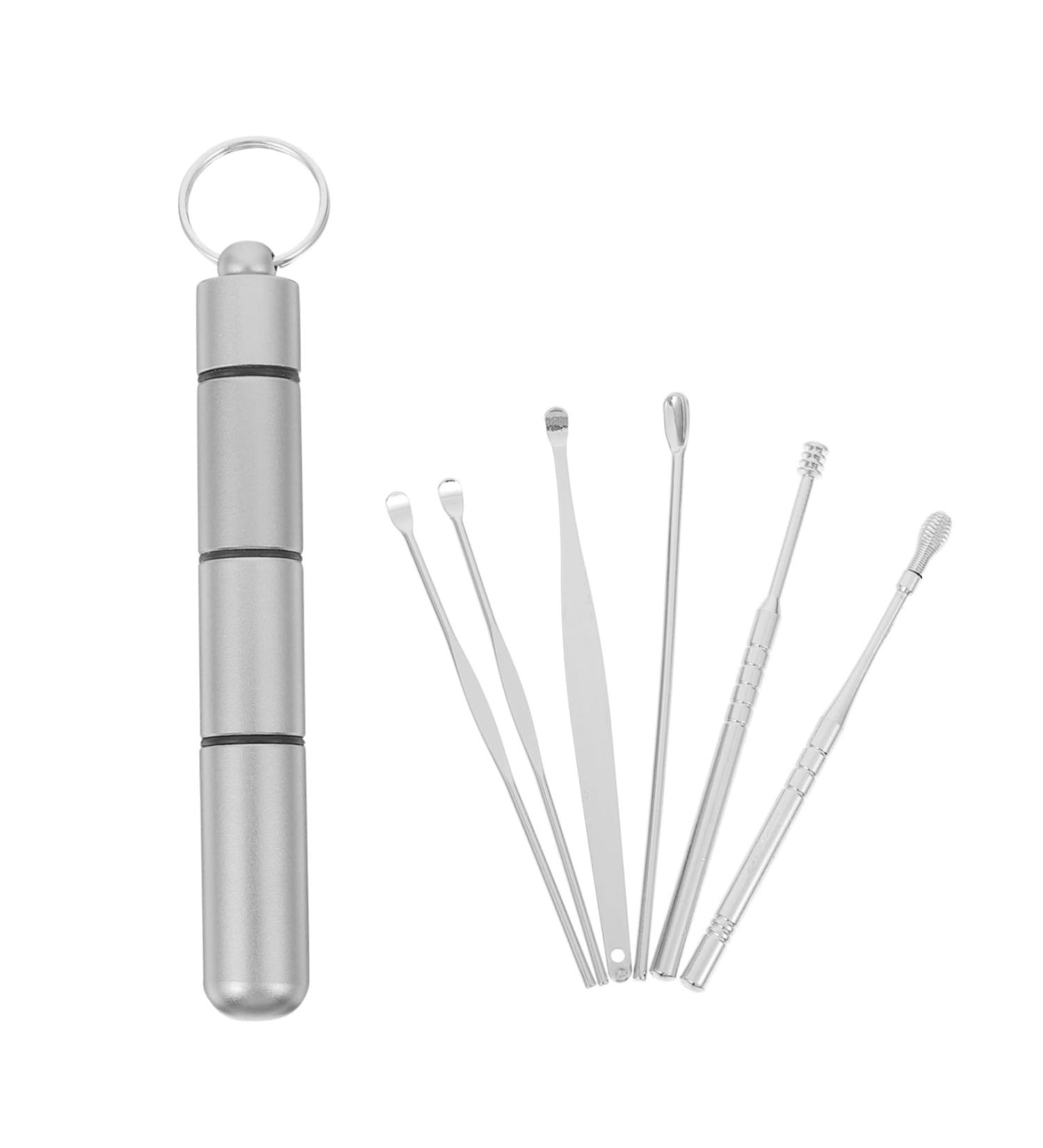 OATIPHO 6-Piece Ear Wax Remover Kit Portable Ear Cleaning Tools for Home Use and Travel Includes Soft Tips - Buy Online on GoSupps.com