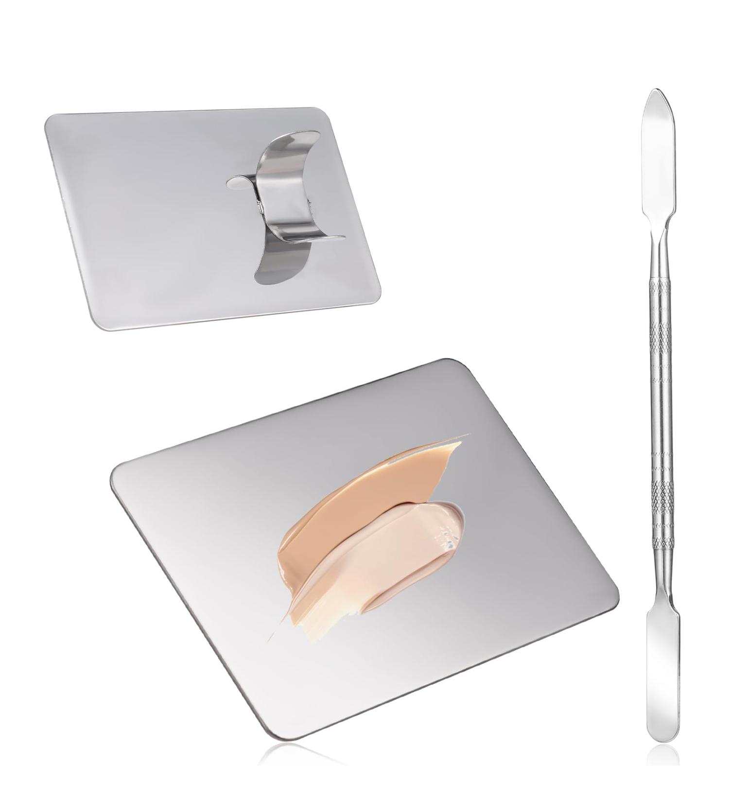 Beauty Spatula Set - Stainless Steel Korean Makeup & Nail Art Tools | Professional Mixing Palette for Foundation & Eye Shadow - Buy Online on GoSupps.com