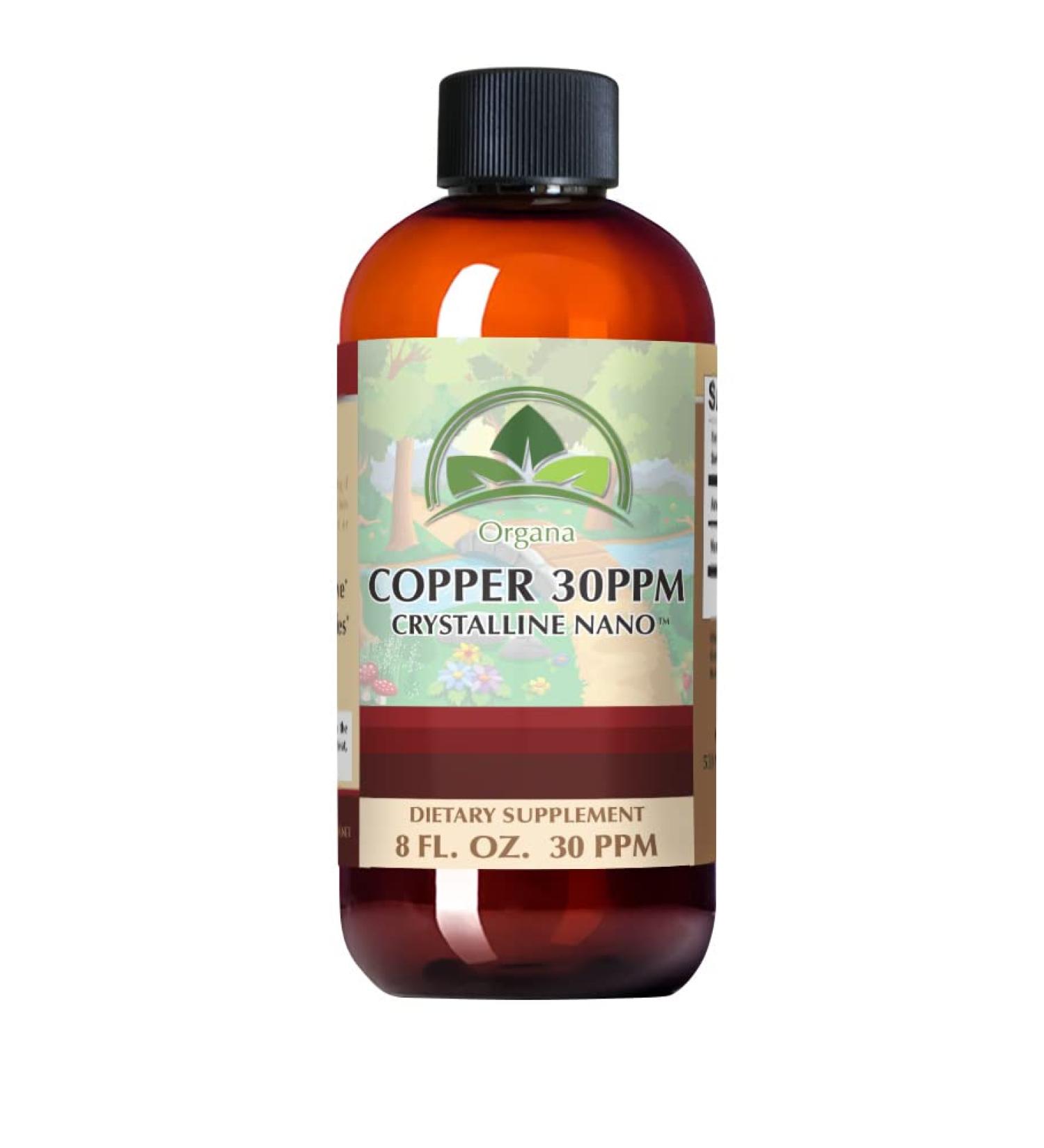 Organa Pure Crystalline Liquid Copper Supplement - 30 PPM - High Absorption Copper 8 Fl Oz (Pack of 1) - Buy Online on GoSupps.com