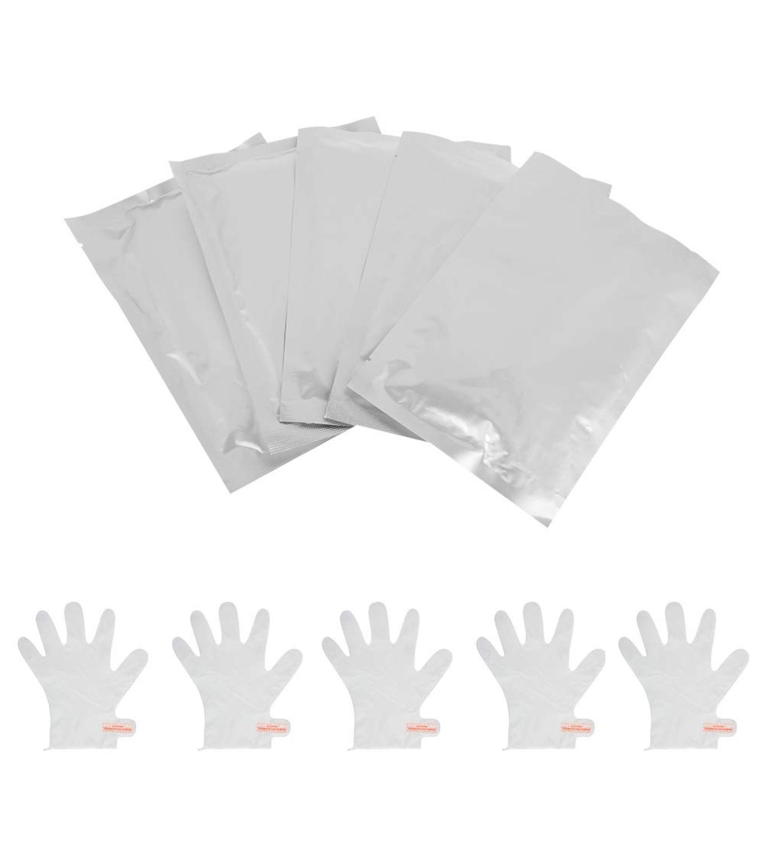 5 Pairs Hand Masks - Moisturizing Gloves for Dry Cracked Skin | Anti-Aging Hand Repair - Buy Online on GoSupps.com