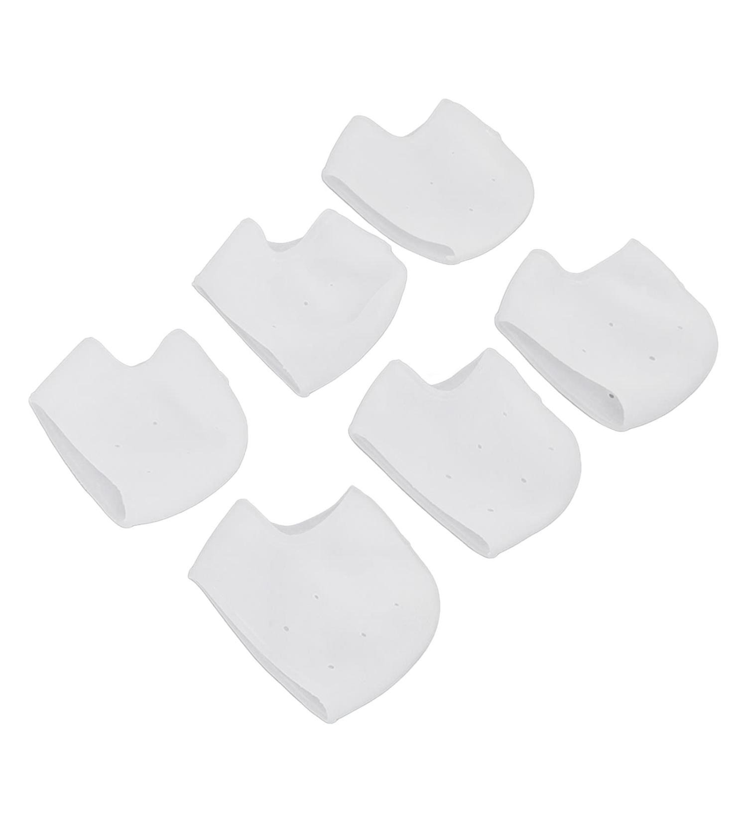 Shop Heel Protectors - 3 Pairs Silicone Heel Cushions for Plantar Fasciitis Relief | Reusable Anti-Crack Heel Pads & Soft Socks - Buy Online on GoSupps.com