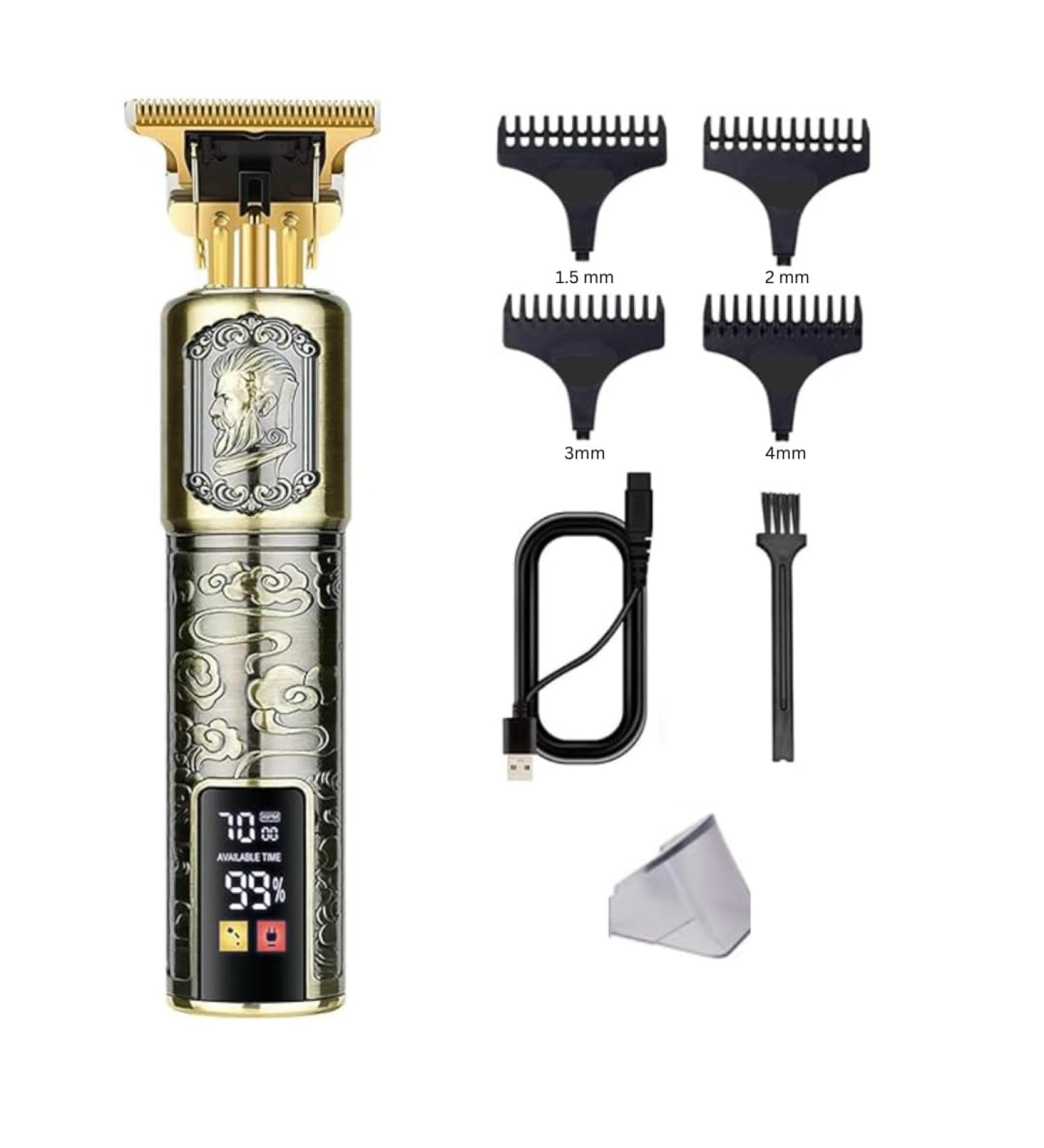 Professional Cordless Electric Trimmer for Men - Hair & Beard Grooming Kit with LED Display | Perfect Gifts for Men | Zero Gapped Edgers & Razor - Buy Online on GoSupps.com