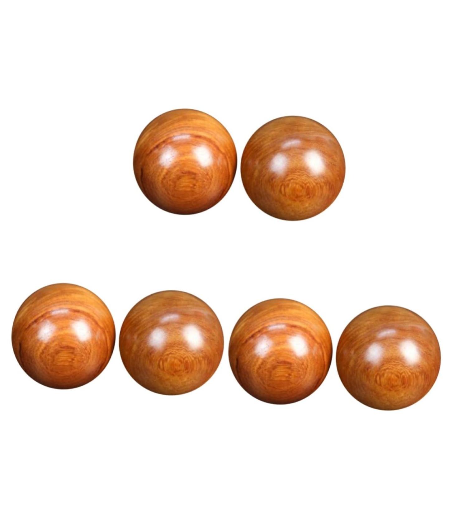Beaupretty 3 Couples Chinese Massage Balls | Asian Meditation & Hand Exercise Stress Relief Tools for Adults | Wooden Wrist Balls for Health - Buy Online on GoSupps.com