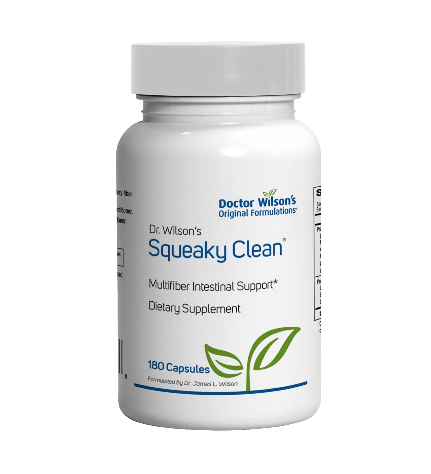 Dr. Wilson's Squeaky Clean Gut & Digestive Health - 180 Capsules with Fiber, Probiotics, Enzymes & More - Buy Online on GoSupps.com