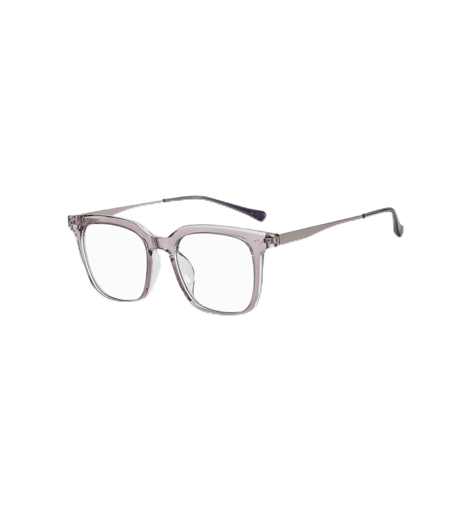 Metal TR90 Square Frame Blue Light Blocking Glasses for Men & Women - Anti-UV Computer & Reading Glasses - 50mm Gray - Buy Online on GoSupps.com