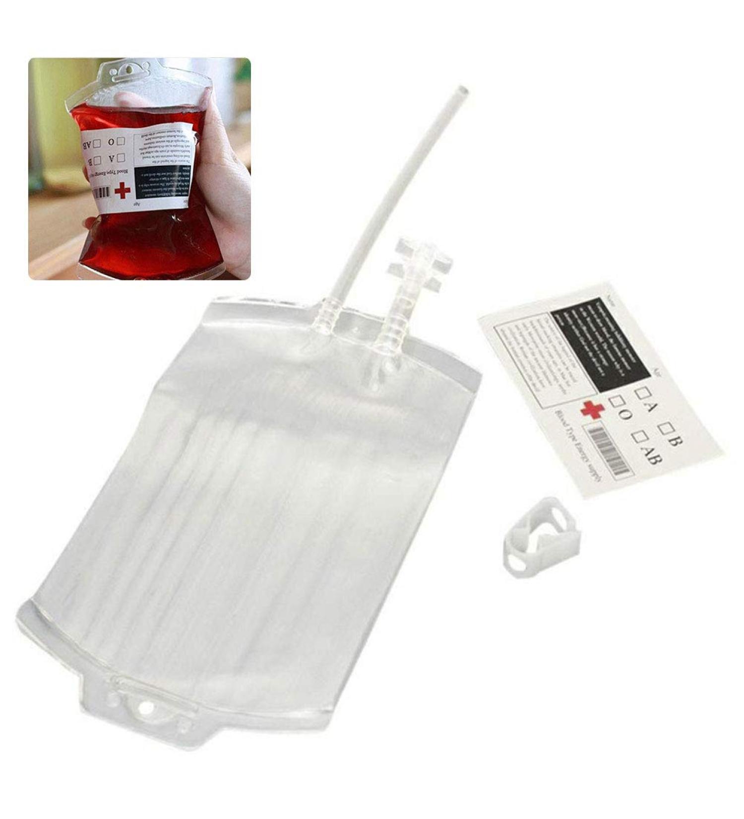 Kylewo 350 ml Blood Bag for Filling Blood Bag Halloween Party Special Reusable Infusion Bag Drink Bag Drink Bag Blood Bag - Buy Online on GoSupps.com