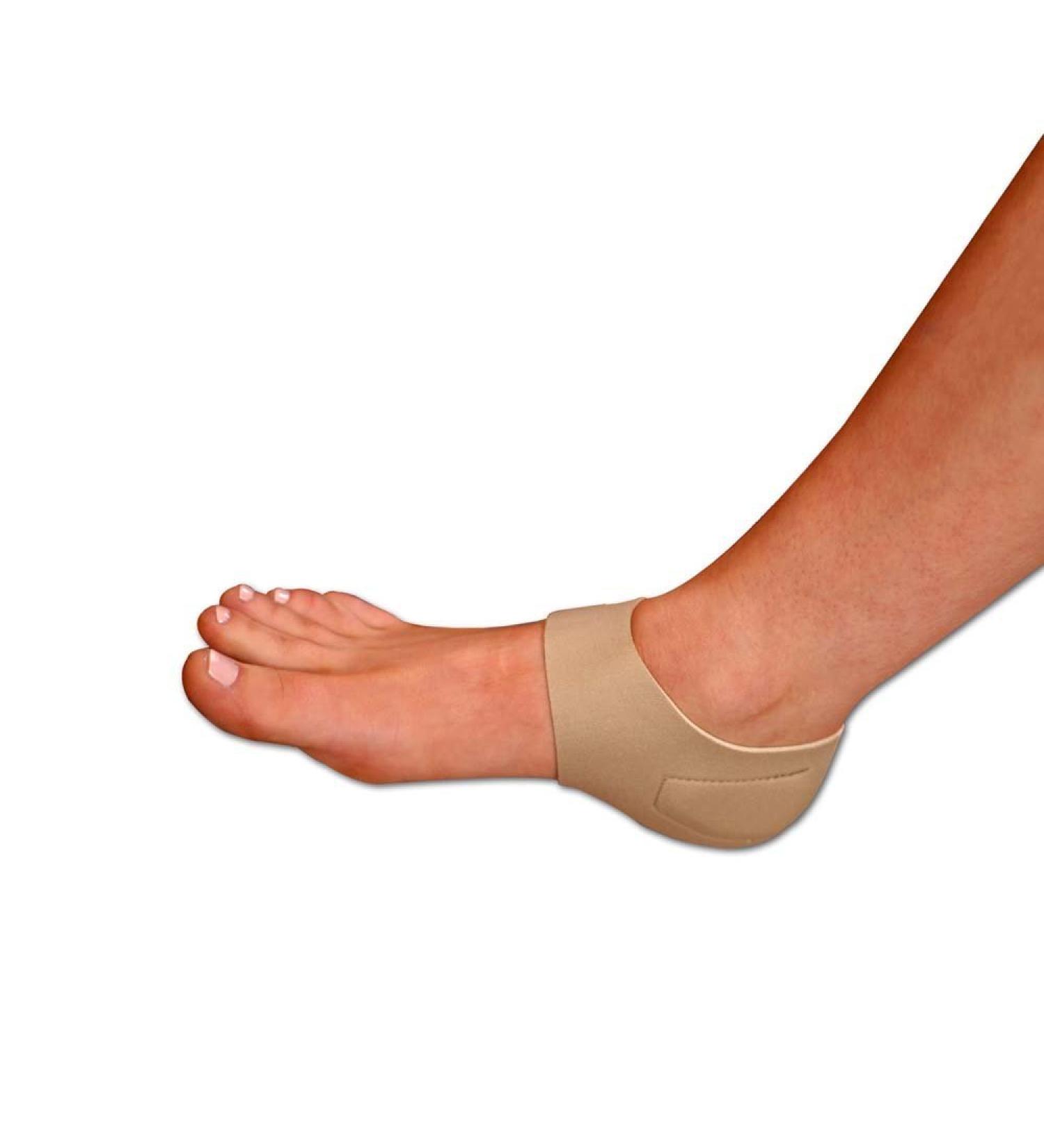 2-Pair Tendonitis Soothing Pain Relieving Heel Support Pad for Ladies Nude