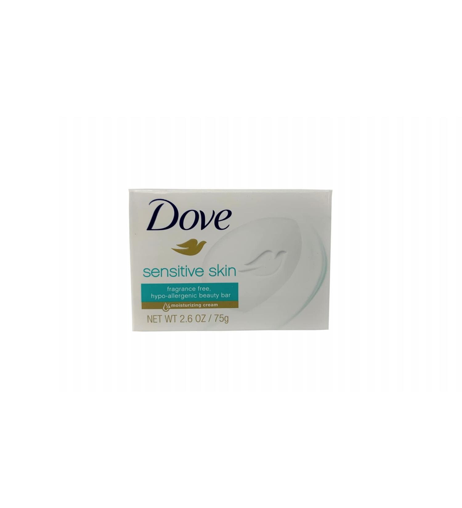 PACK OF 16 BARS Dove Unscented Beauty Soap Bar: SENSITIVE SKIN