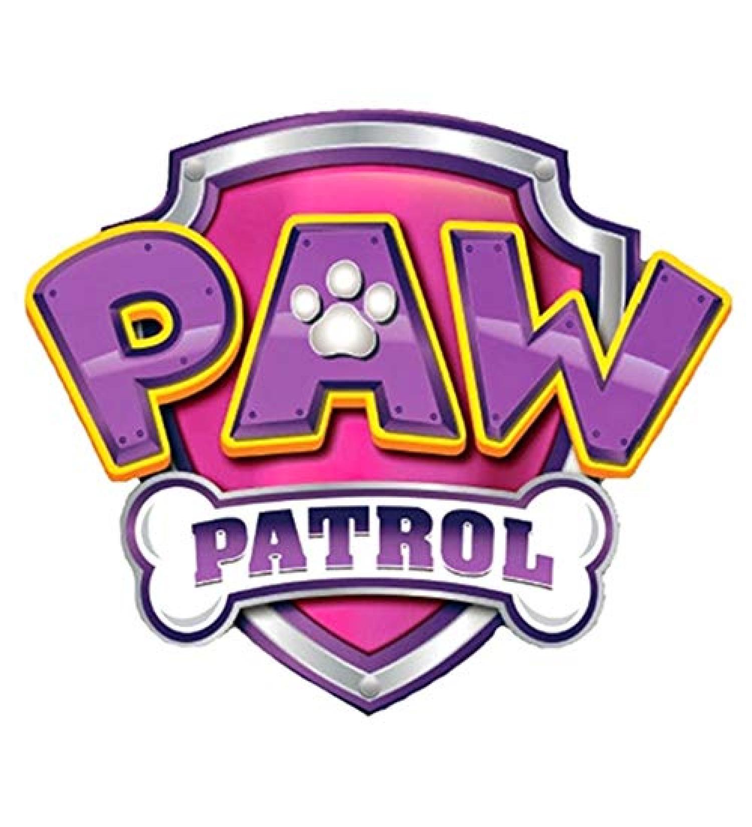 Edible Logo for Cake Decoration (6. Paw Patrol (Pink) 7.5x8.6cm)