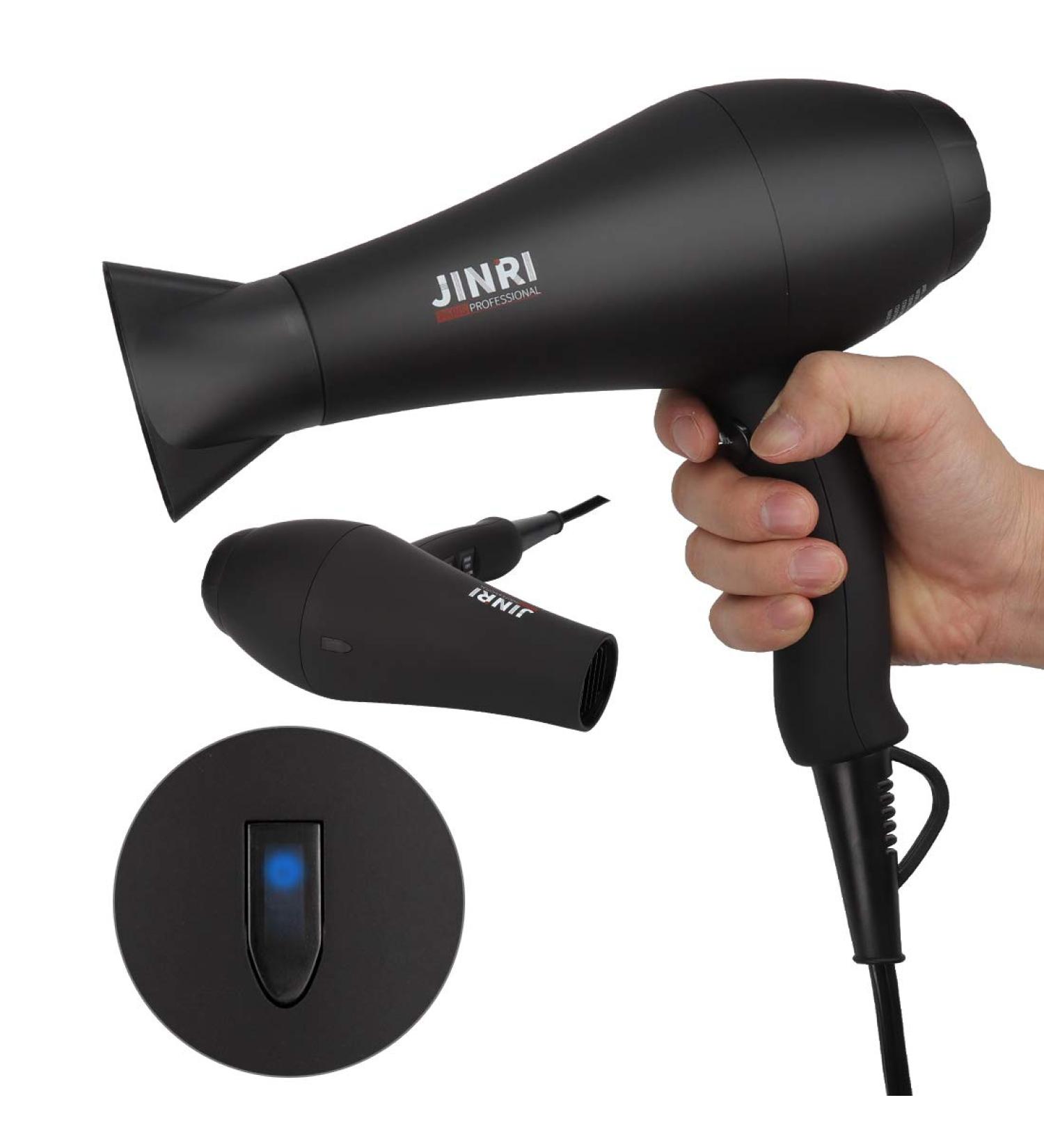 Professional Salon Hair Dryer | Ionic Lightweight Quiet Blow Dryer with Diffuser Concentrator & Comb for Curly Hair - International Shipping Available - Buy Online on GoSupps.com