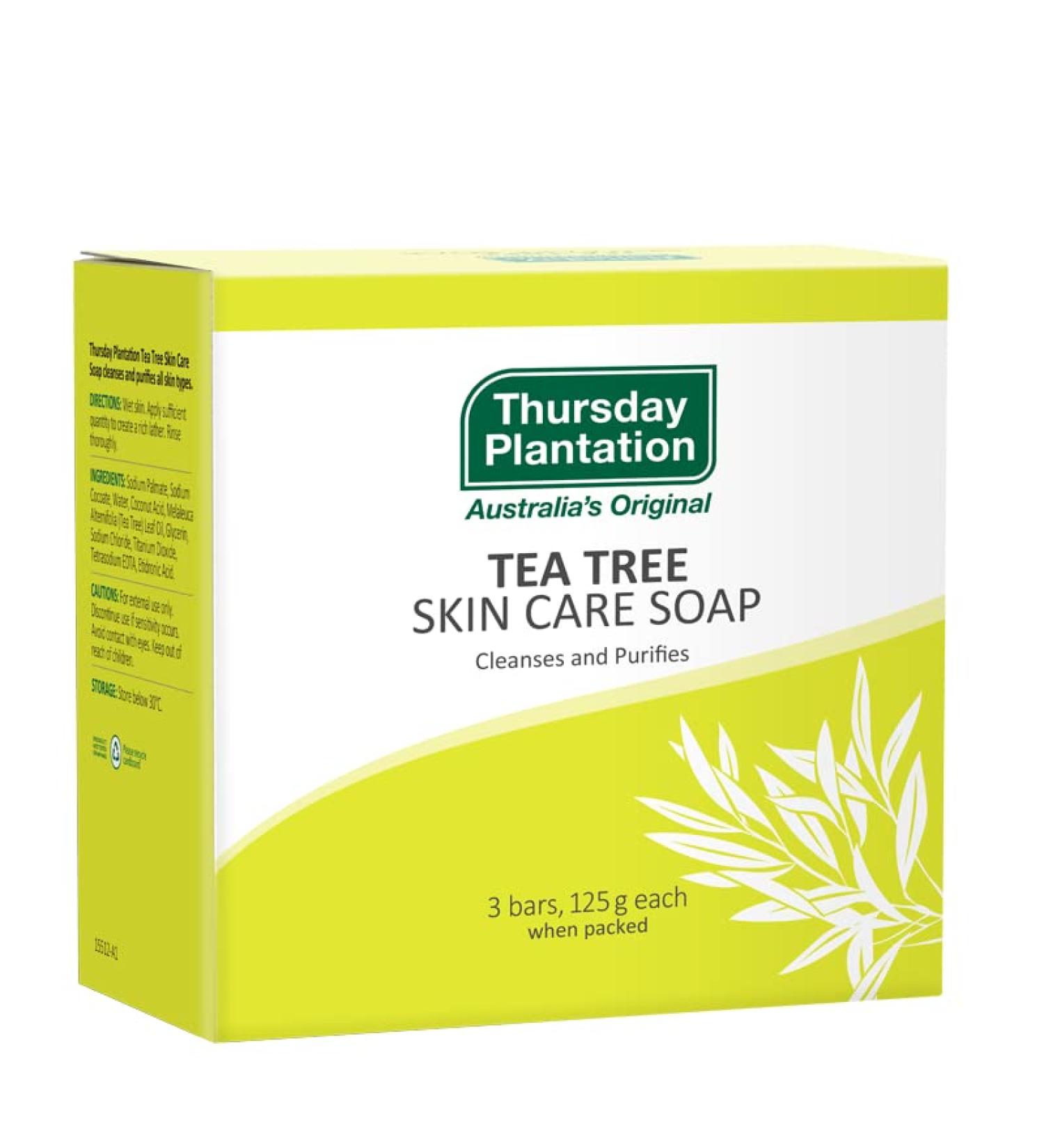 Buy Thursday Plantation Tea Tree Soap 3x125g - Natural Skin Care International Shipping - Buy Online on GoSupps.com