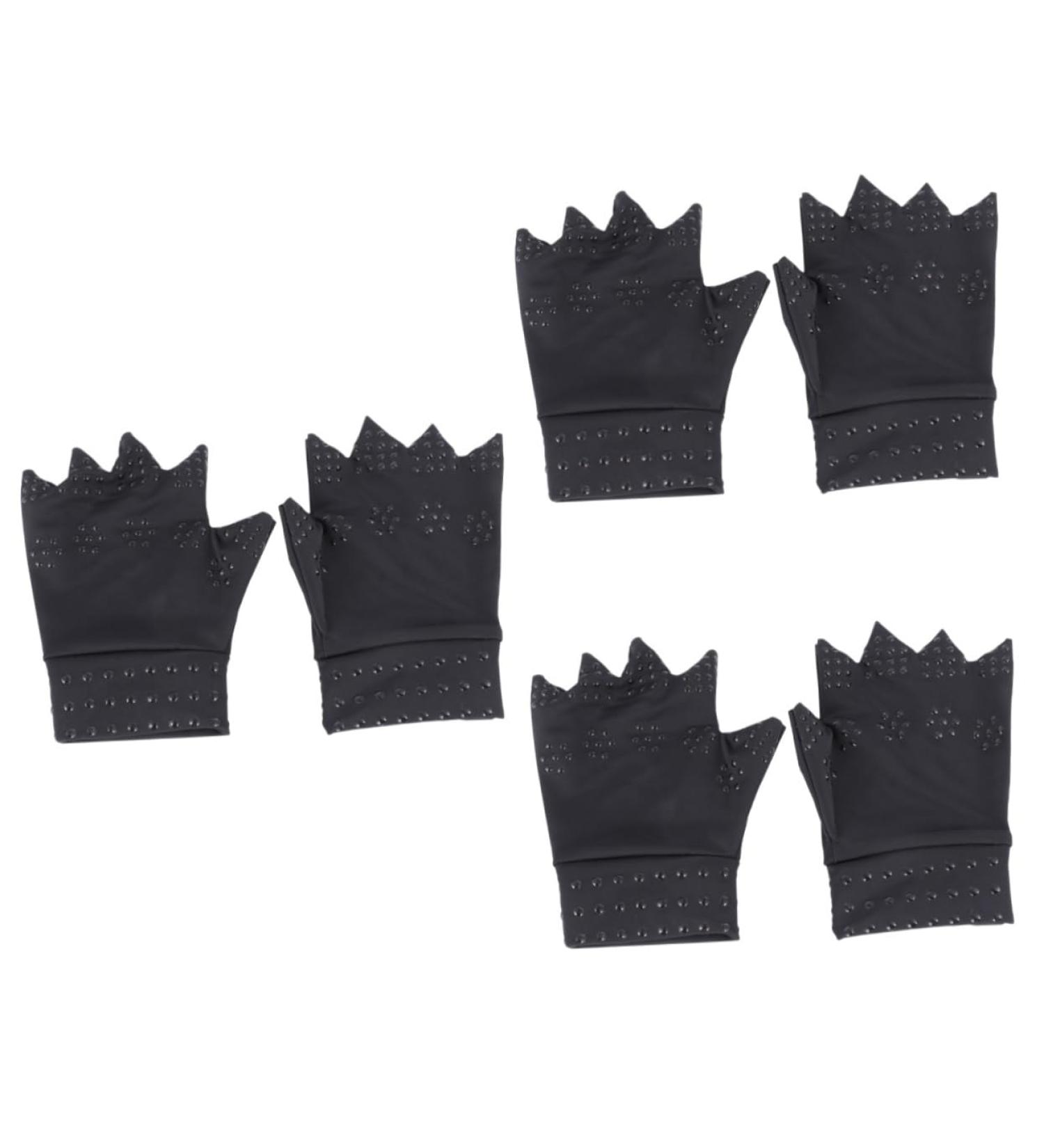 Mobestech 3 Pairs Magnetic Half Finger Work Gloves - Copper Anti-Gloves for Comfort & Protection | Ideal for Computer & Crafts - Buy Online on GoSupps.com